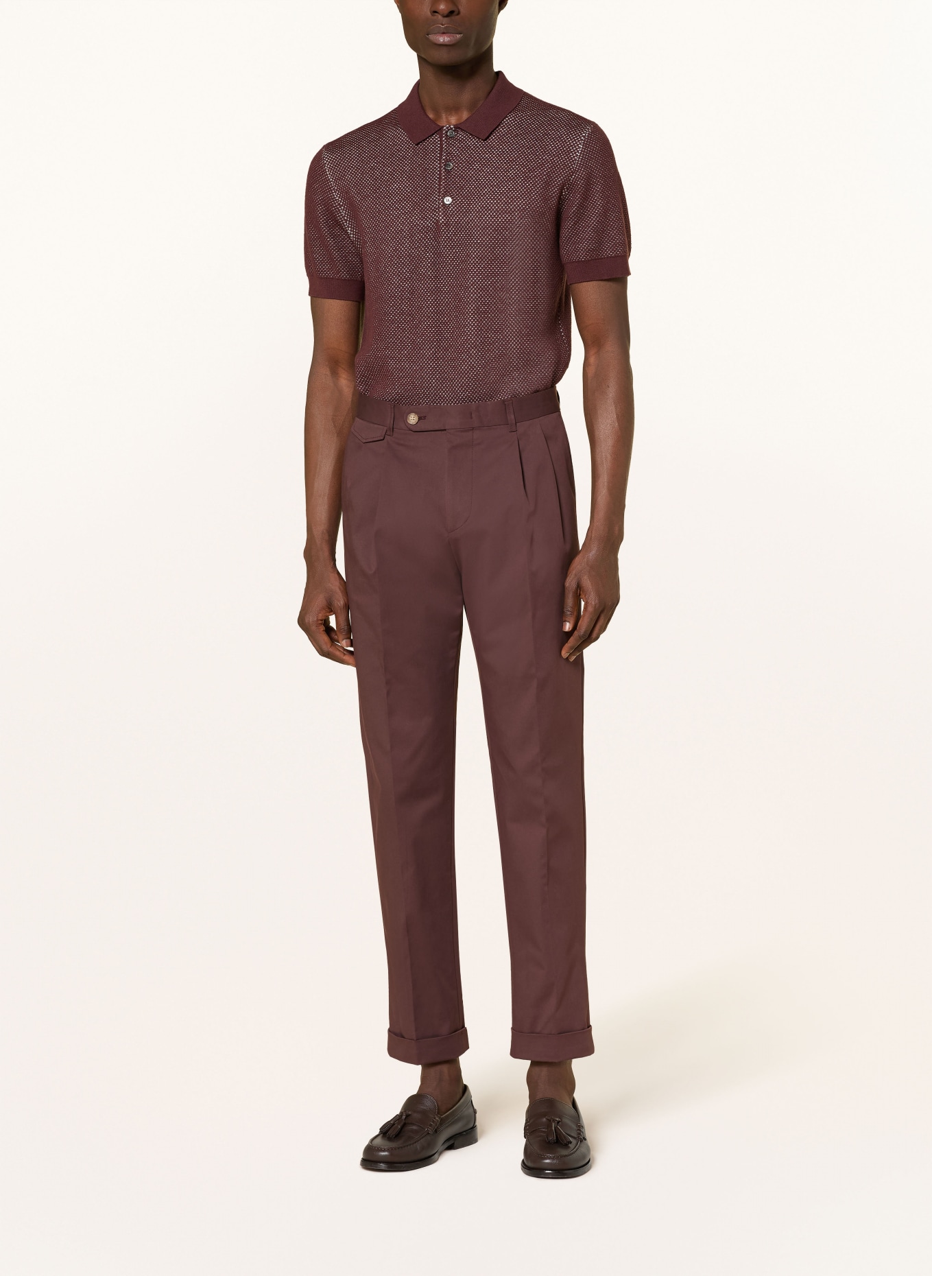 windsor. Kombinace kalhot Extra Slim Fit: 605 Dark Red 605