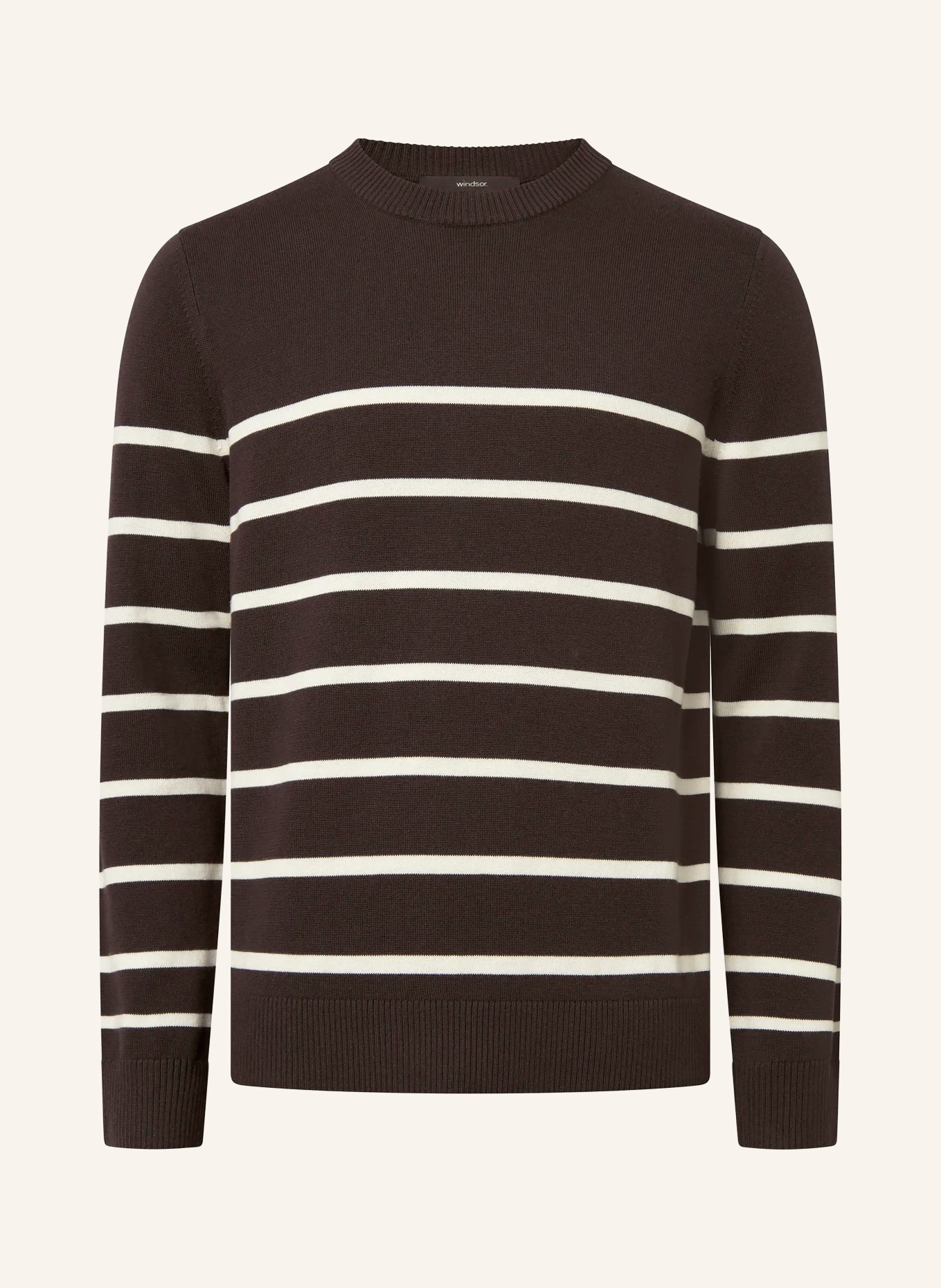 windsor. Pullover NEDO: DUNKELBRAUN / ECRU
