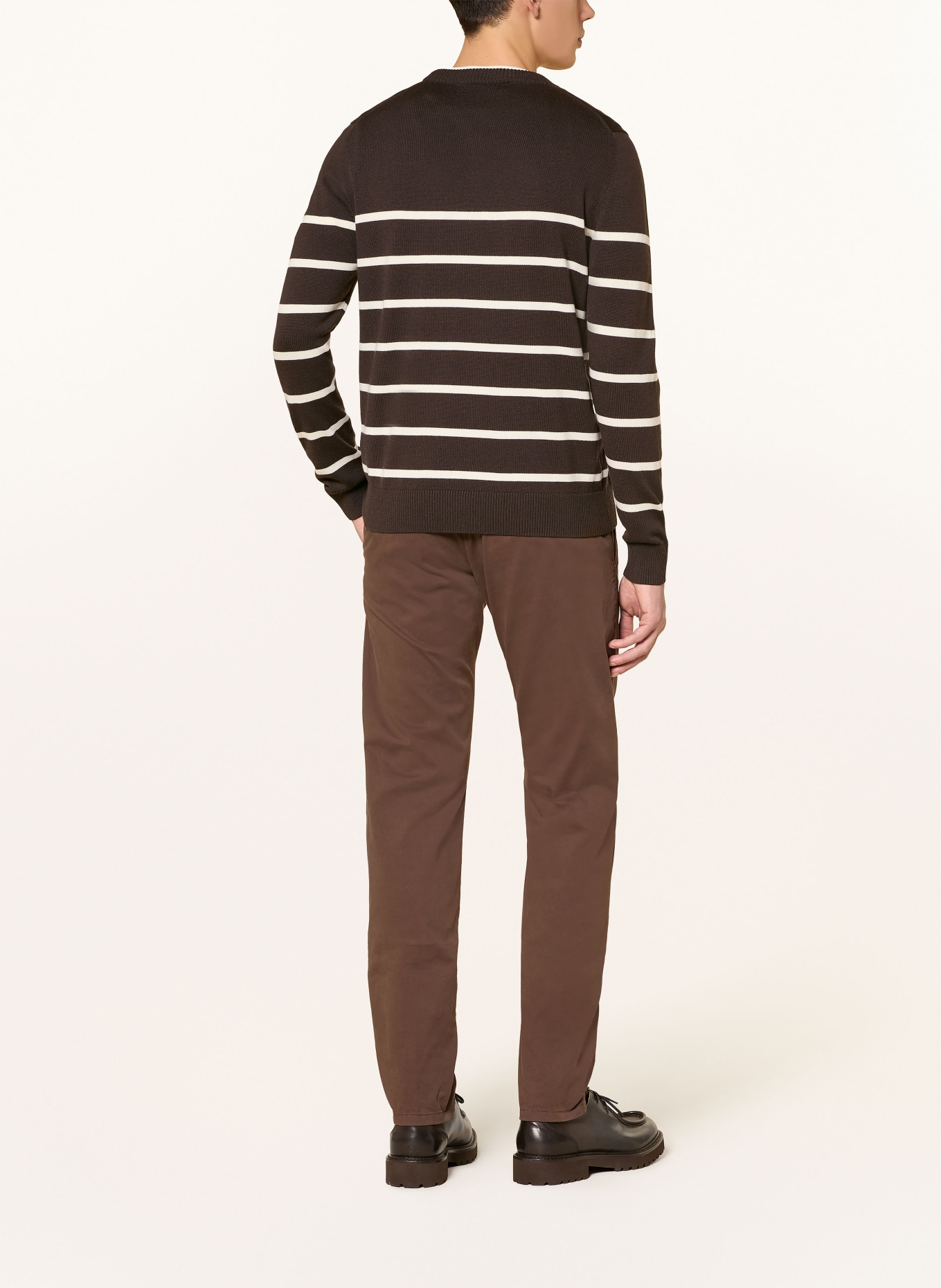 windsor. Pullover NEDO: DUNKELBRAUN / ECRU