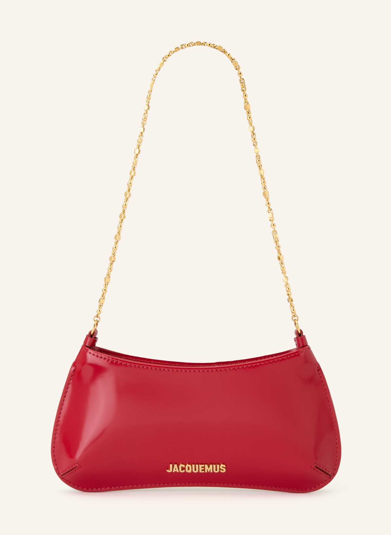 JACQUEMUS Schultertasche LE PETIT BISOU CHAINE: ROT / GOLD