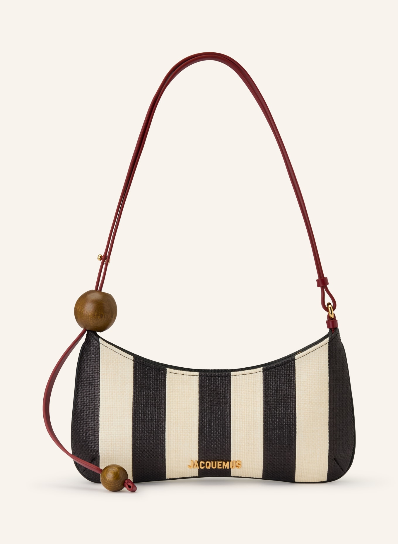 JACQUEMUS Schultertasche LE BISOU PERLE: CREME / GOLD