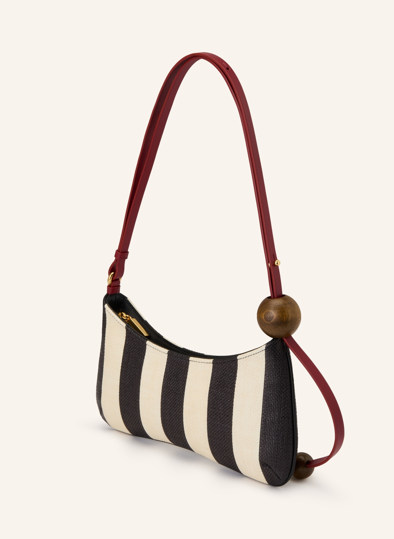 JACQUEMUS Schultertasche LE BISOU PERLE: CREME / GOLD