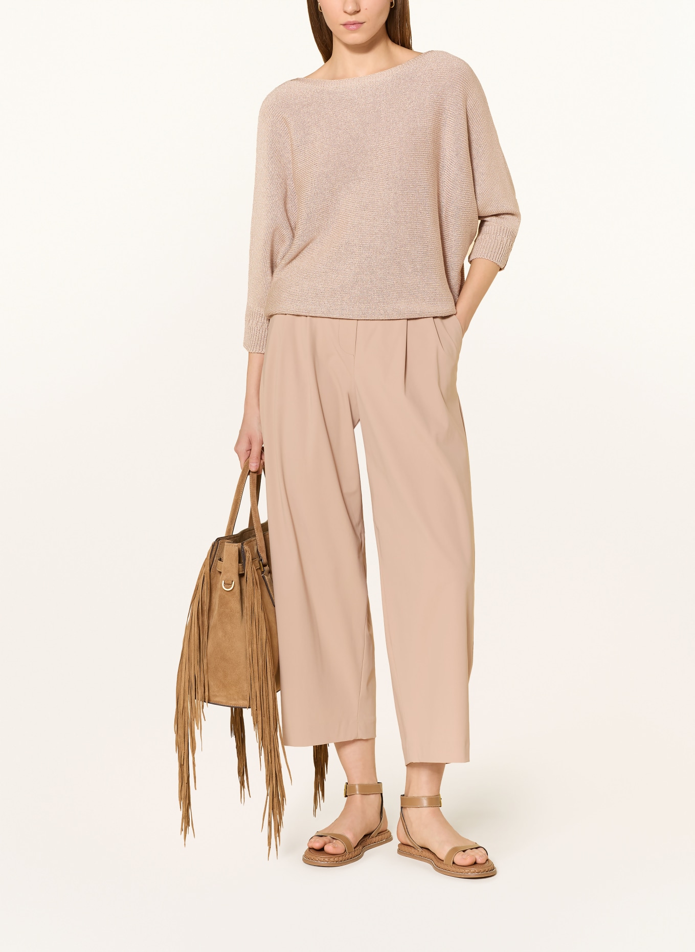 MORE & MORE Svetr s 3/4 rukávy: BÉŽOVÁ