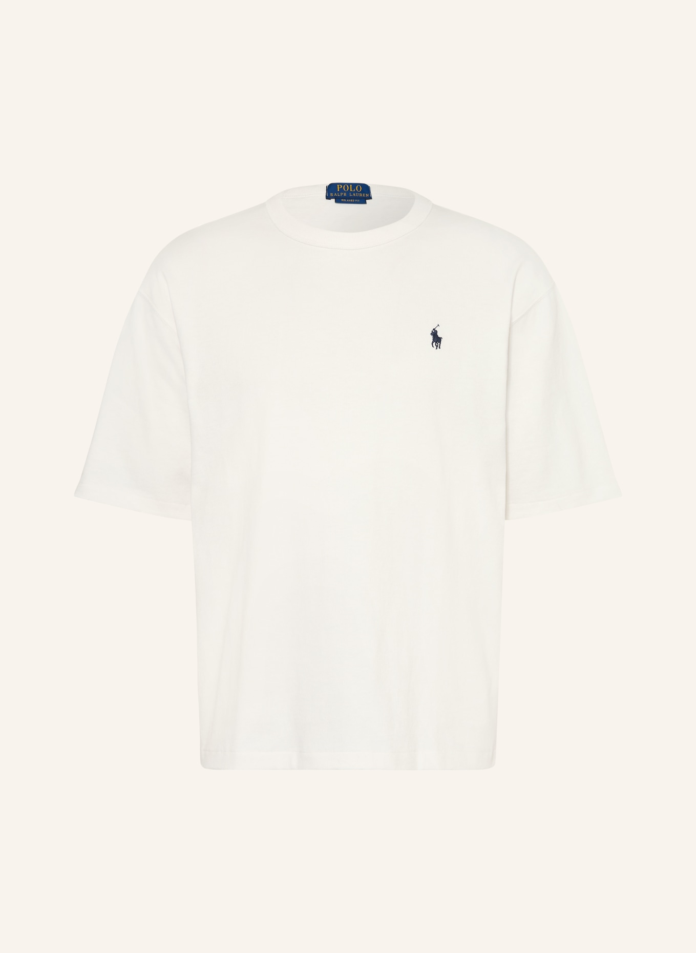 POLO RALPH LAUREN tričko: BÍLÁ / MODRÁ