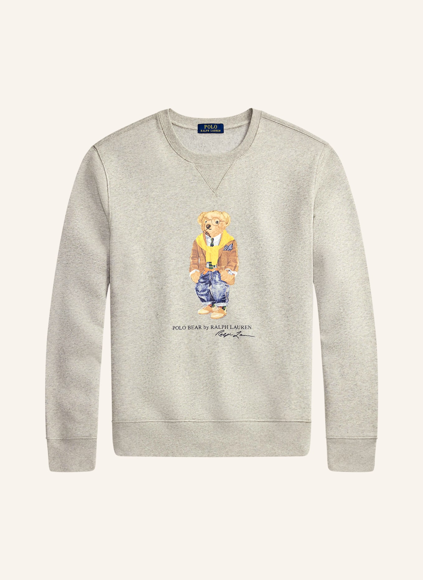 POLO RALPH LAUREN mikina: ŠEDÁ / VELBLOUDÍ / MODRÁ