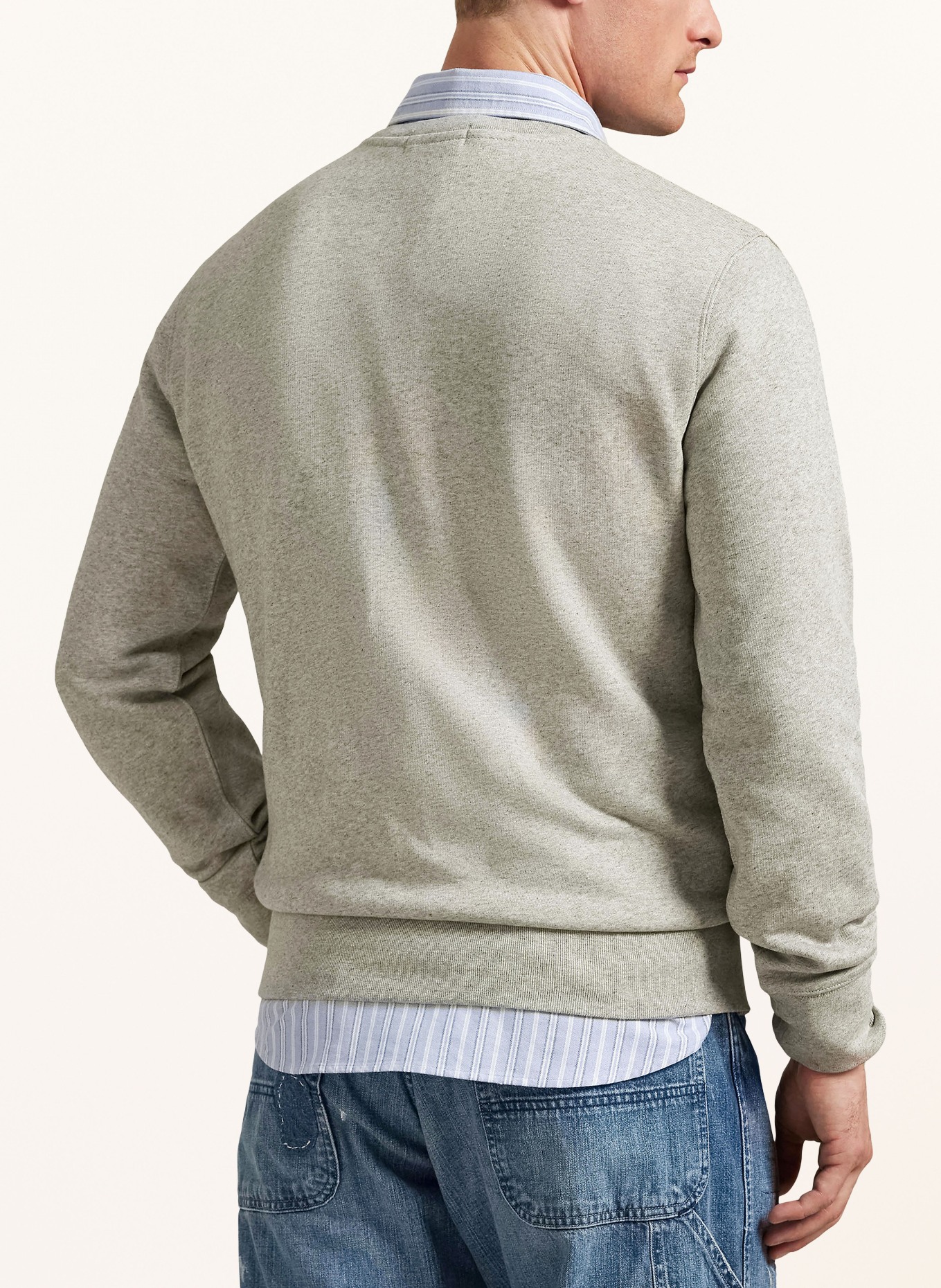 POLO RALPH LAUREN mikina: ŠEDÁ / VELBLOUDÍ / MODRÁ