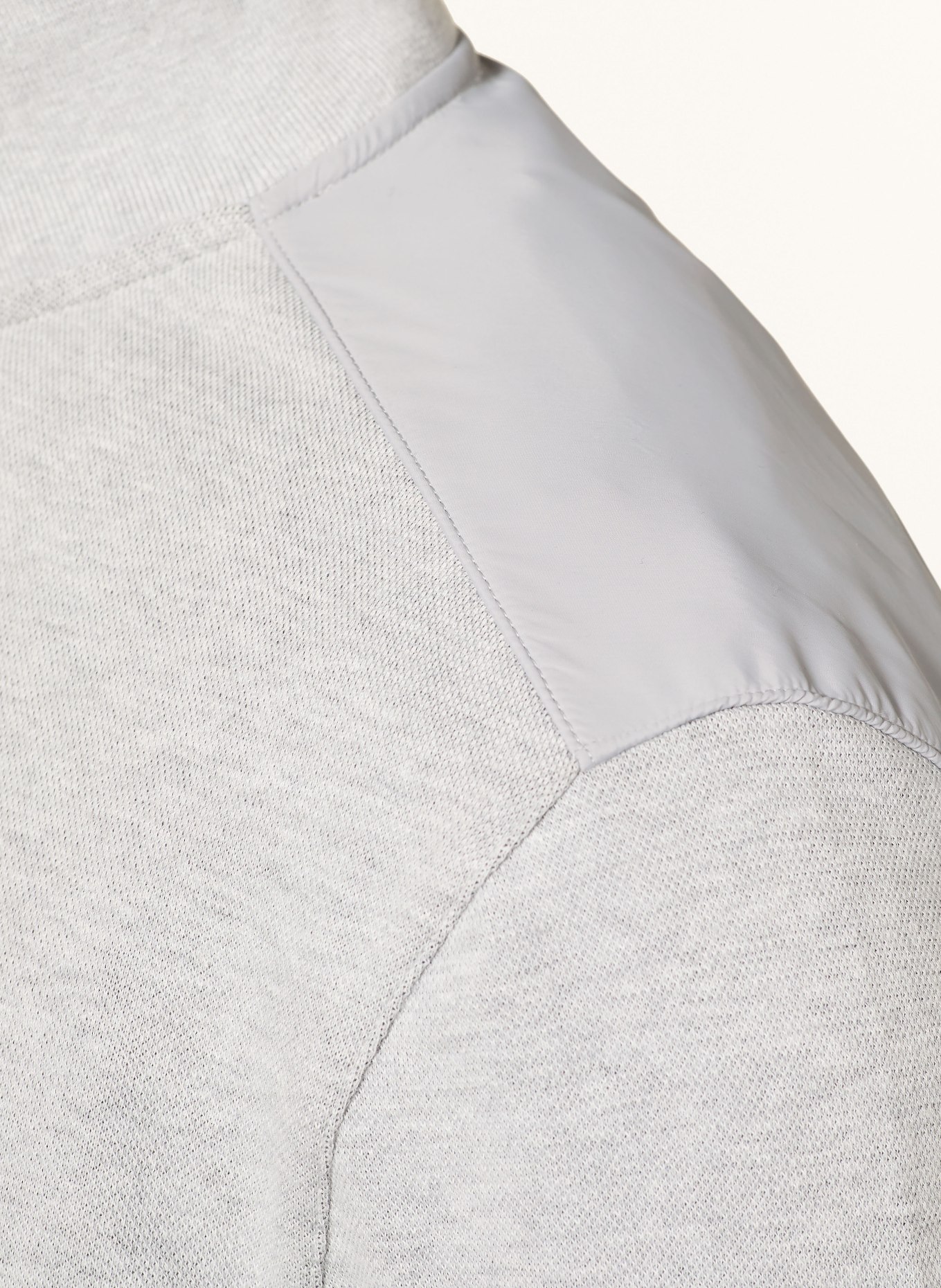 MAERZ MUENCHEN Sweat jacket in a mix of materials: LIGHT GRAY / GRAY
