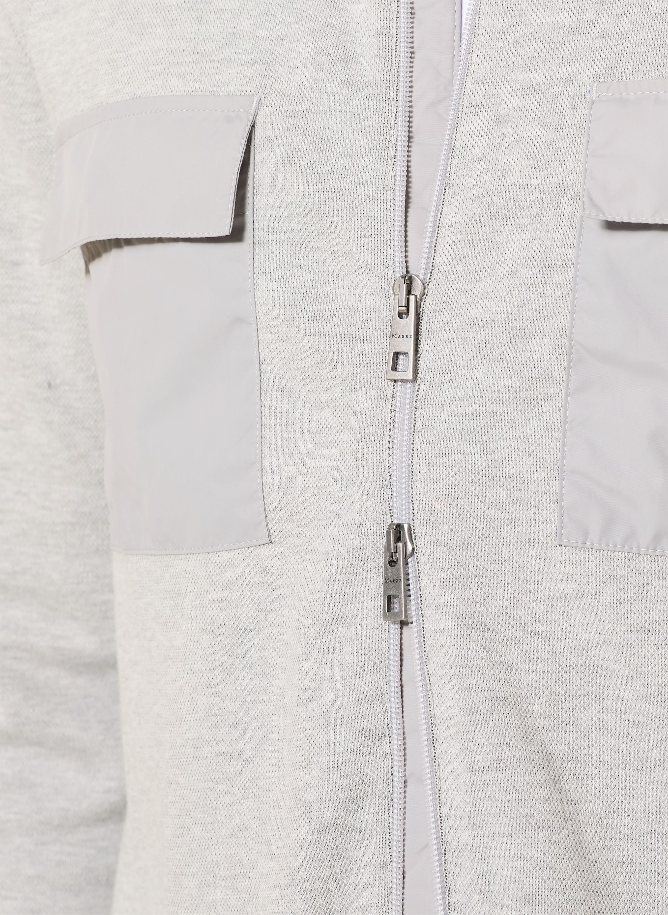 MAERZ MUENCHEN Sweat jacket in a mix of materials: LIGHT GRAY / GRAY