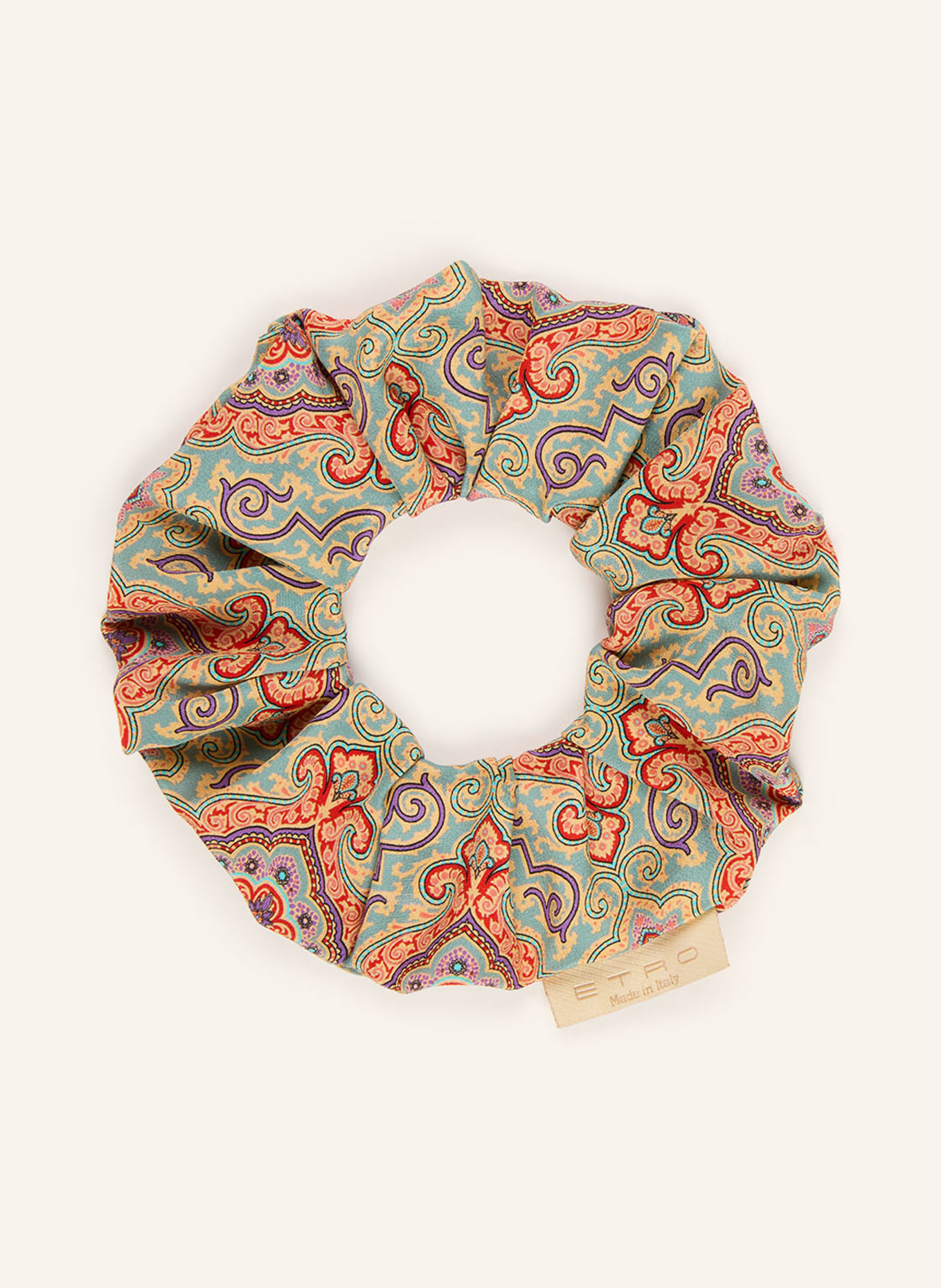 ETRO Hedvábná gumička do vlasů: MÁTOVÁ / FIALOVÁ / ČERVENÁ