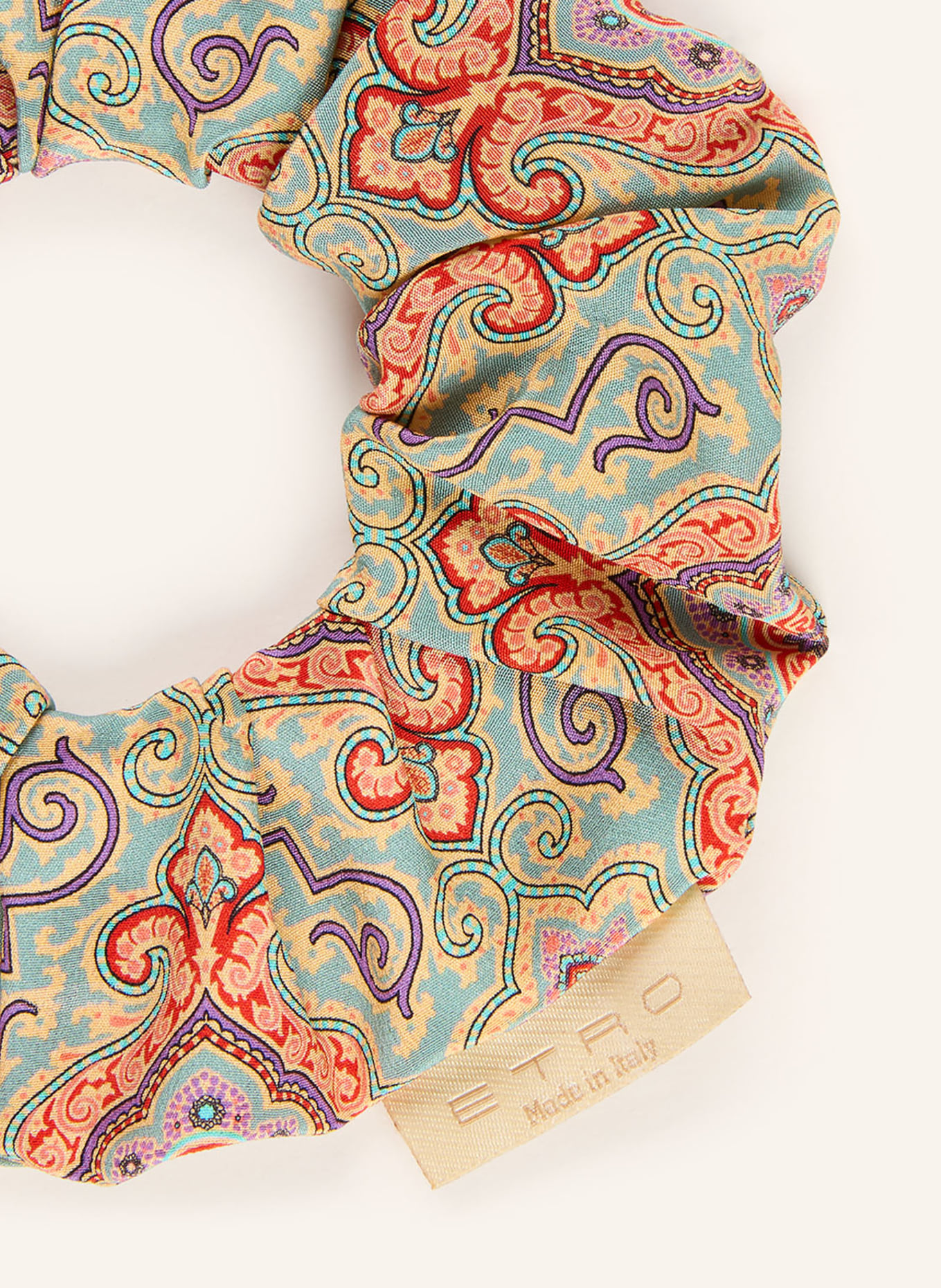 ETRO Hedvábná gumička do vlasů: MÁTOVÁ / FIALOVÁ / ČERVENÁ