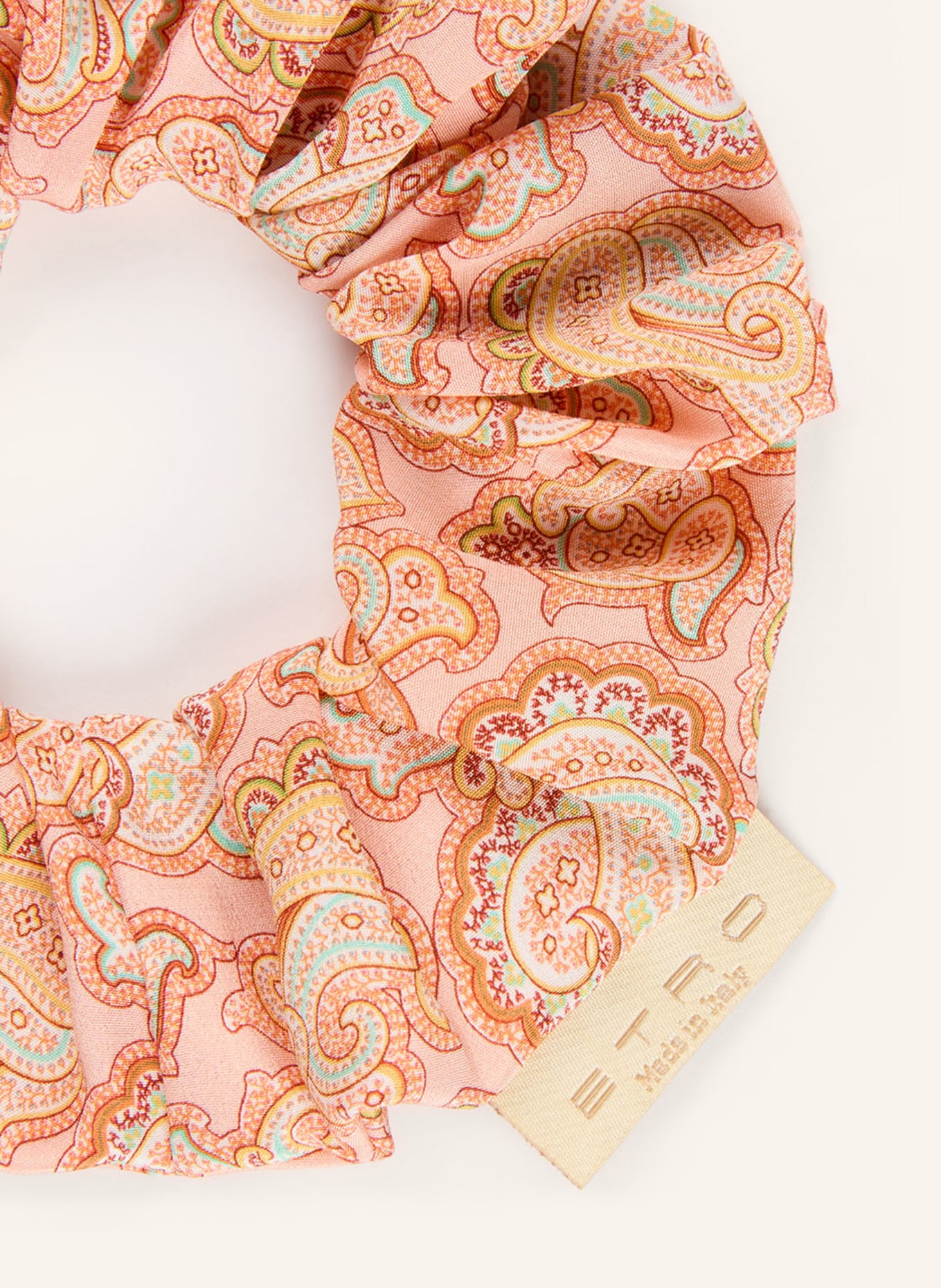 ETRO Hedvábná gumička do vlasů: LOSOSOVÁ / BÉŽOVÁ / MÁTOVÁ