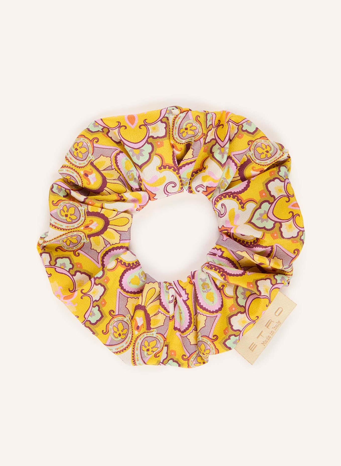 ETRO Hedvábná gumička do vlasů: ŽLUTÁ / FIALOVÁ / MÁTOVÁ