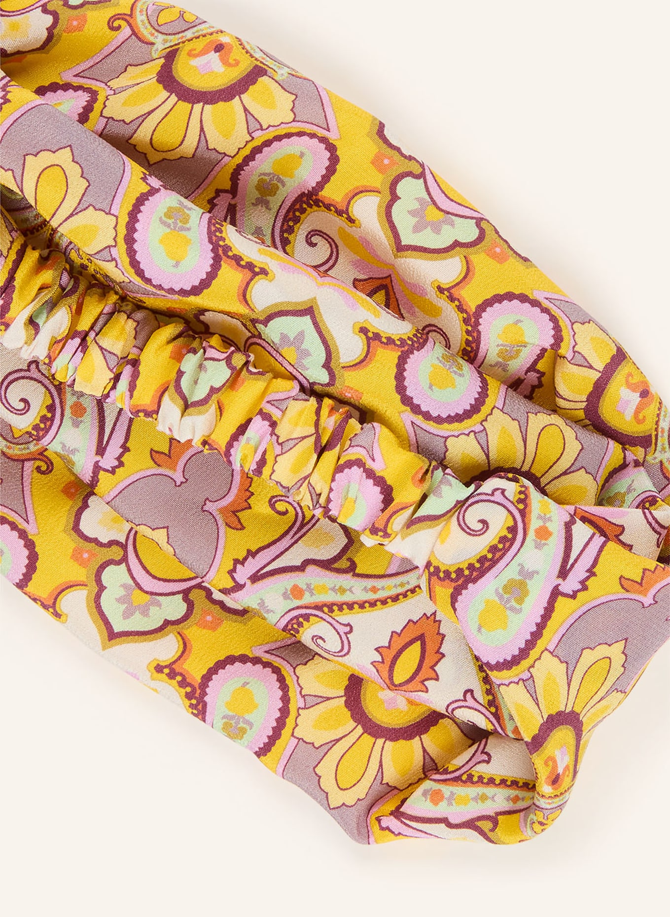 ETRO Hedvábná čelenka do vlasů: ŽLUTÁ / RŮŽOVÁ / BÍLÁ