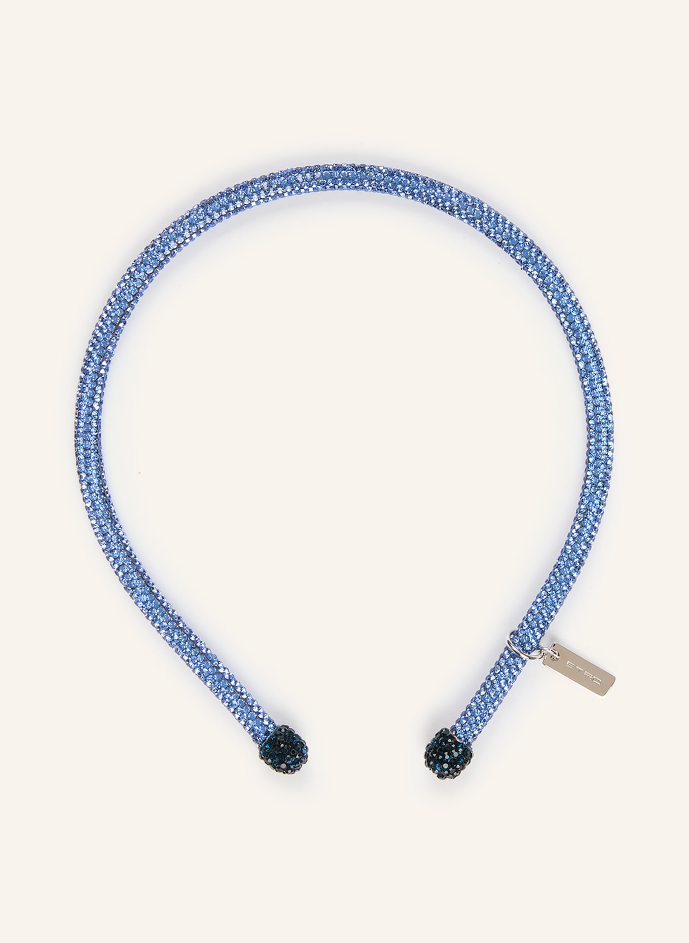 ETRO Čelenka s ozdobnými kameny: MODRÁ / ČERNÁ