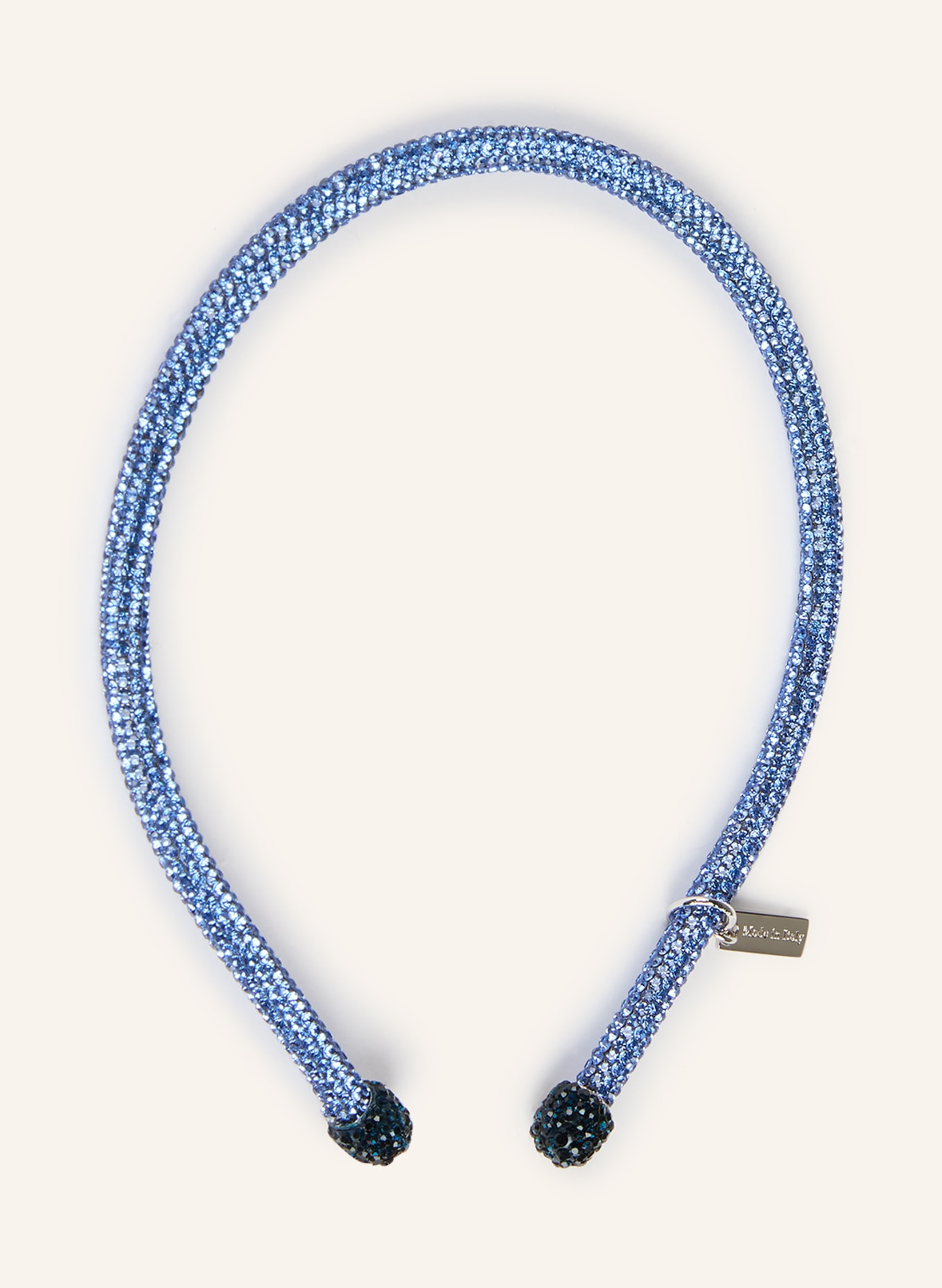 ETRO Čelenka s ozdobnými kameny: MODRÁ / ČERNÁ