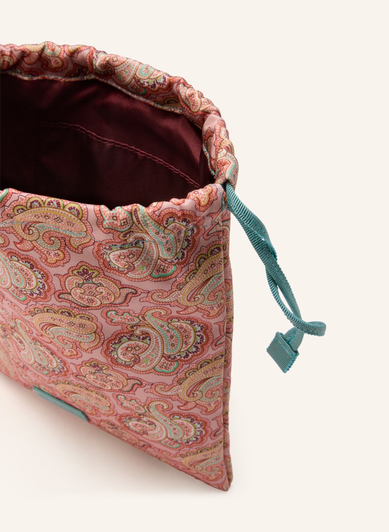 ETRO Pouch: HELLORANGE / ORANGE / TÜRKIS