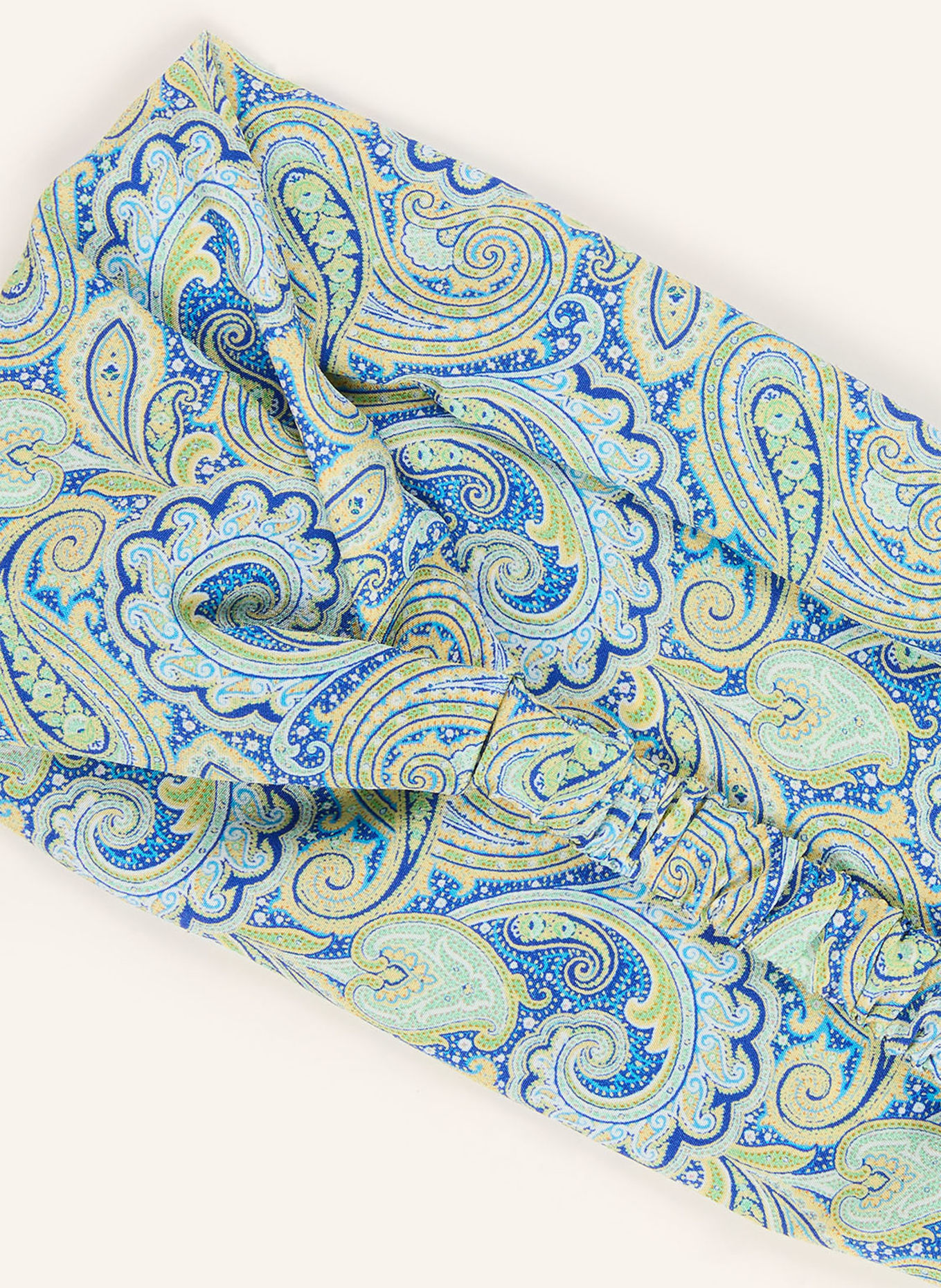 ETRO Hedvábná čelenka do vlasů: SVĚTLE ZELENÁ / MODRÁ