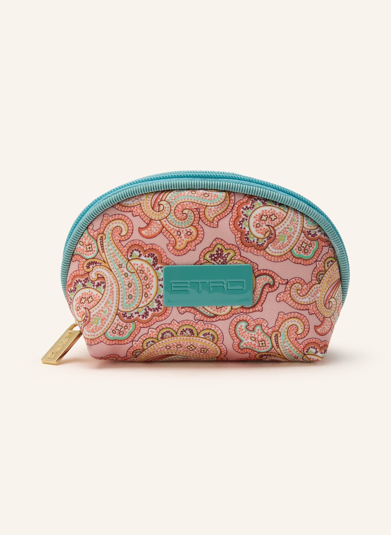 ETRO Pouch MINI: HELLORANGE / TÜRKIS