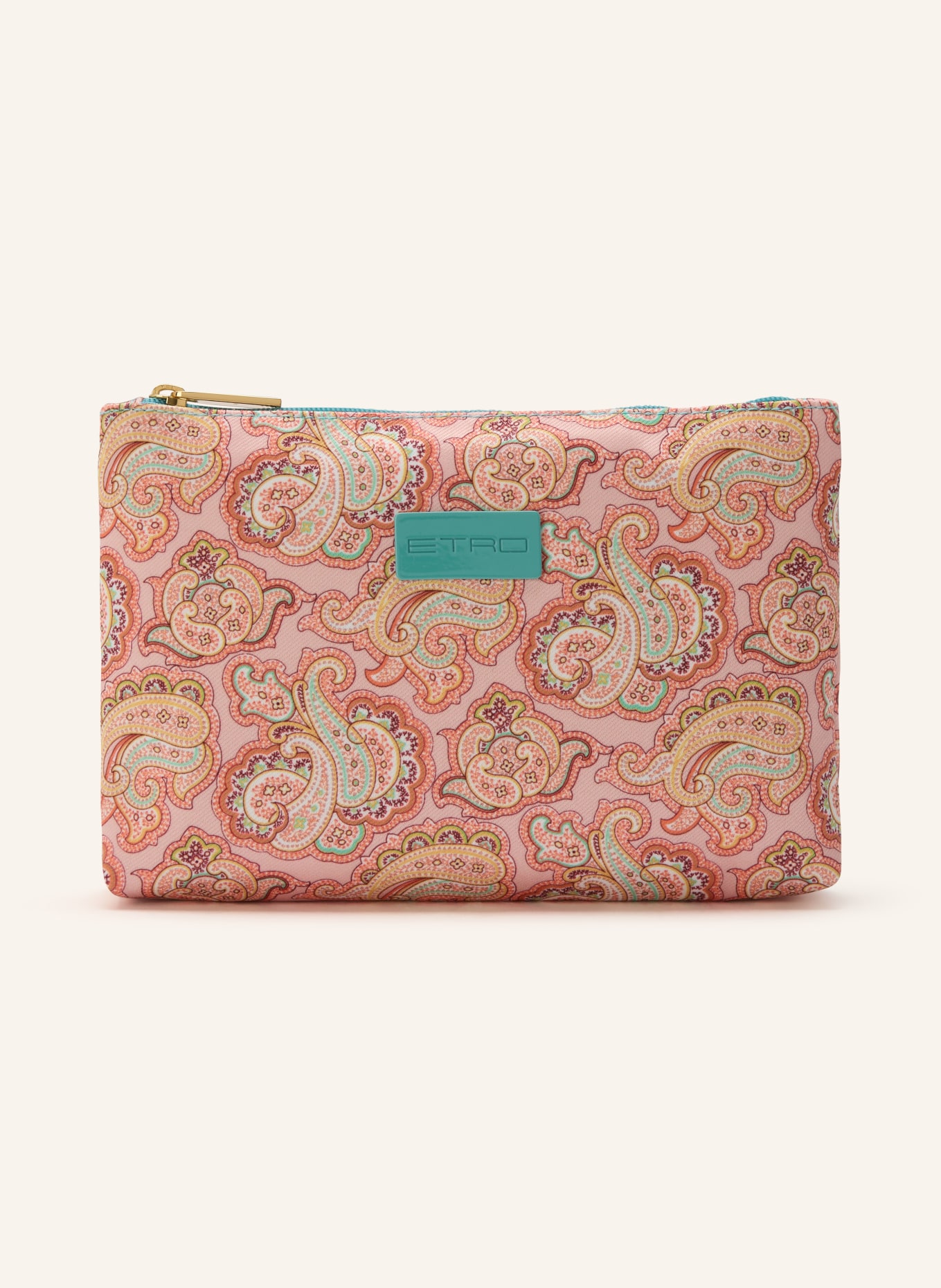 ETRO Pouch MEDIUM: HELLORANGE / ORANGE / TÜRKIS