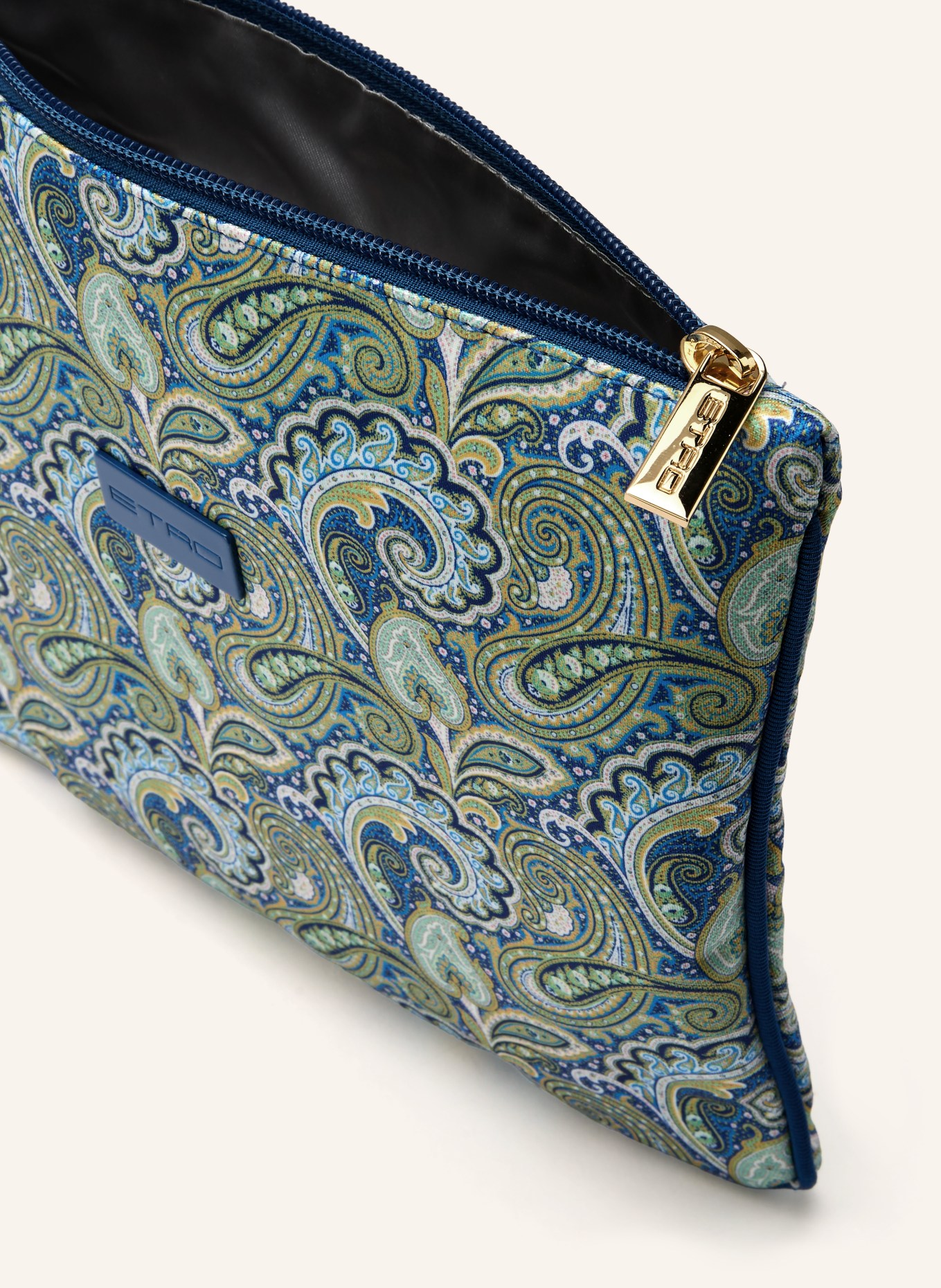 ETRO Large pouch: BLUE / YELLOW / TURQUOISE