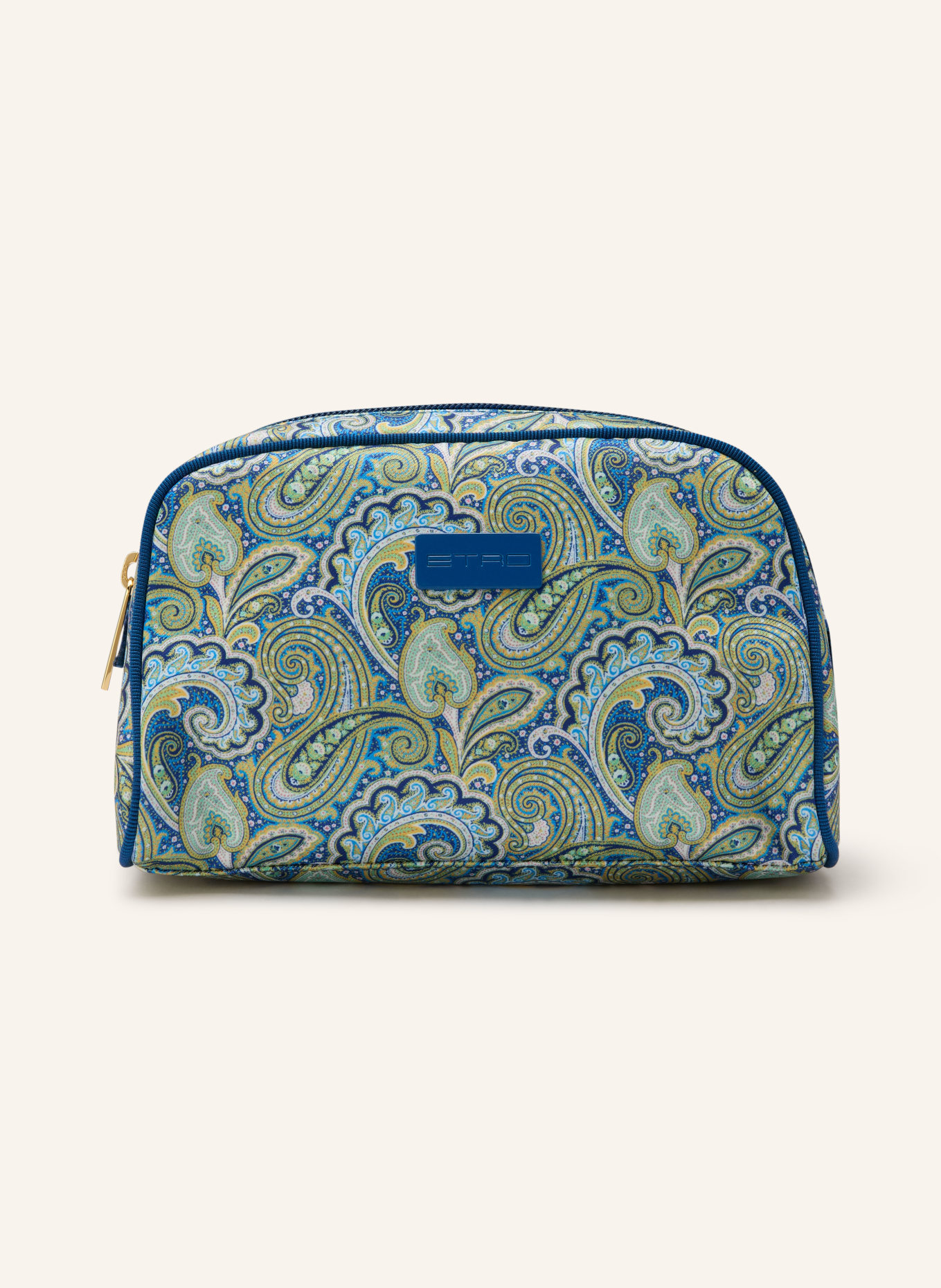 ETRO MEDIUM cosmetic bag: BLUE / YELLOW / LIGHT GREEN