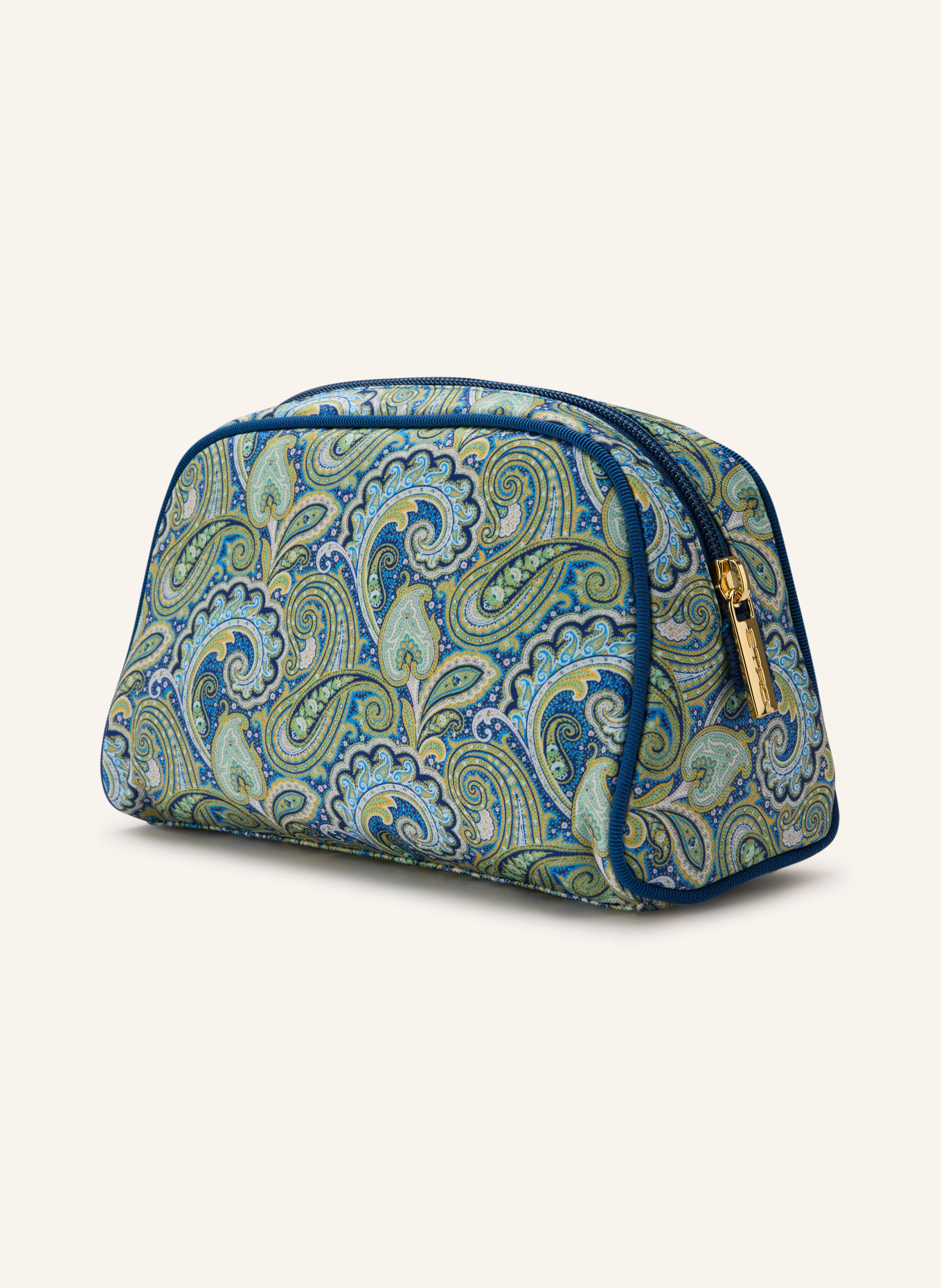 ETRO MEDIUM cosmetic bag: BLUE / YELLOW / LIGHT GREEN