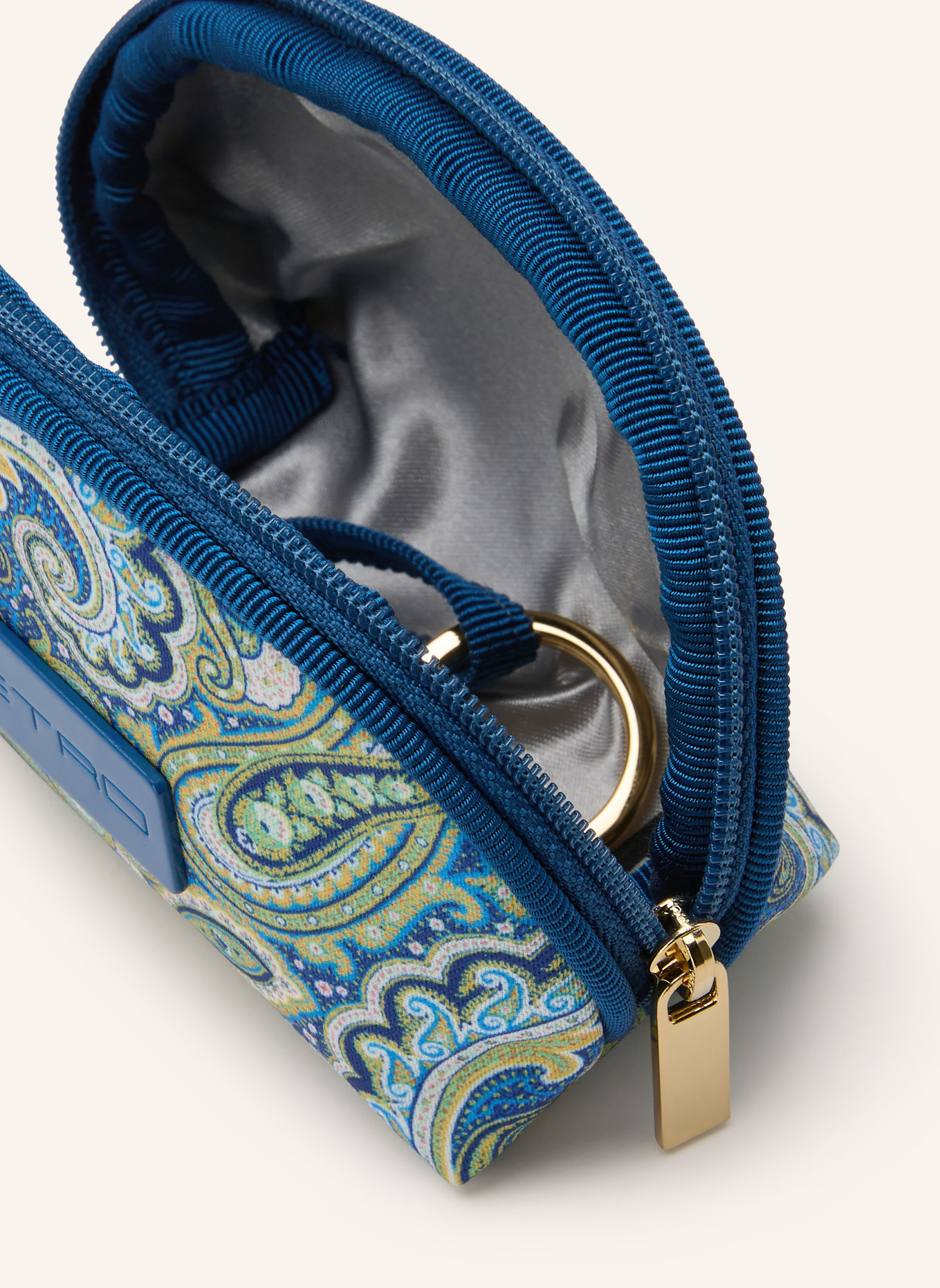ETRO Pouch MINI: BLAU / HELLGRÜN / WEISS