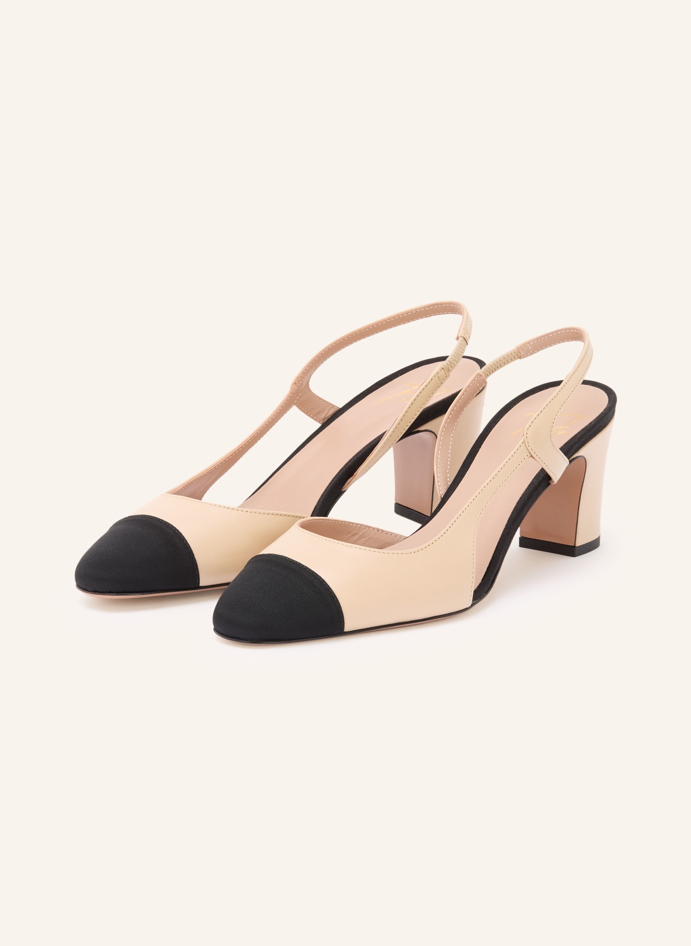 FESTA Slingpumps SHIRLEY: CREME / SCHWARZ