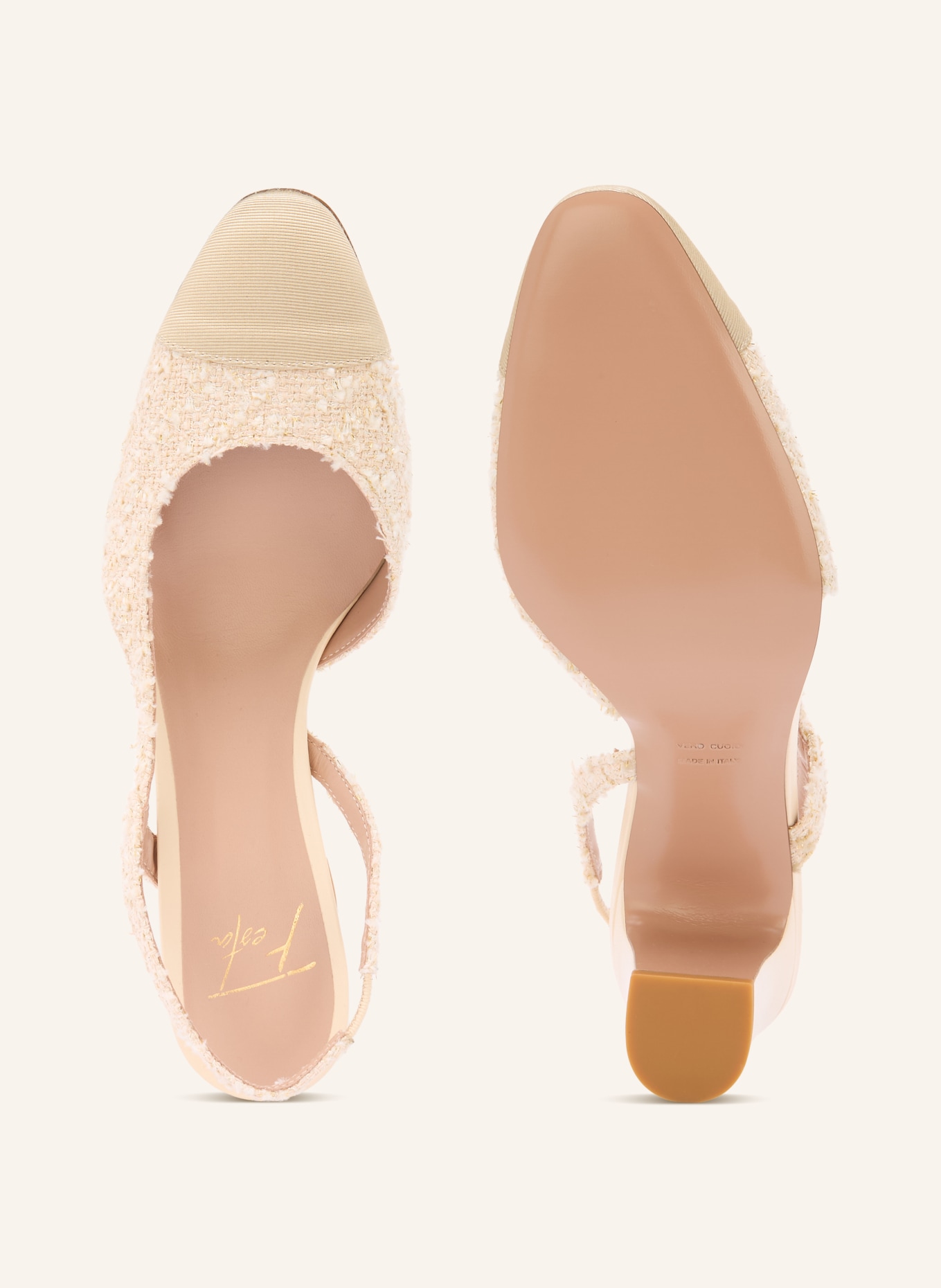 FESTA SHIRLEY slingback pumps: CREAM / BEIGE