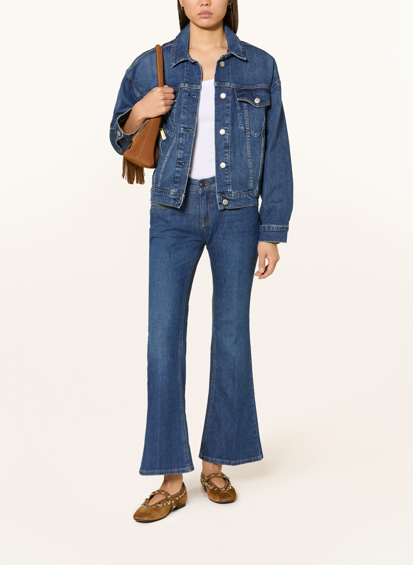 MAC Flared Jeans DETROIT: D591 essential mid blue