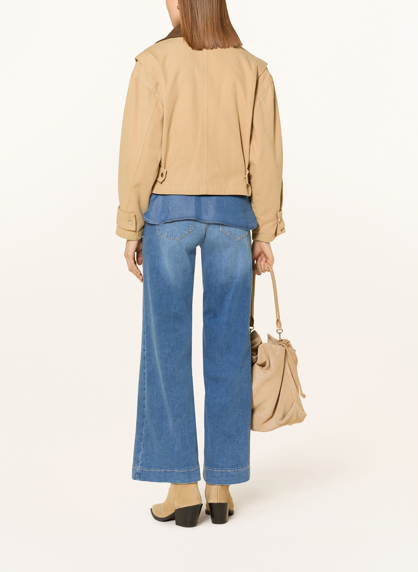 MAC Wide Leg Jeans RICH PALAZZO: D585 navy heavy wash