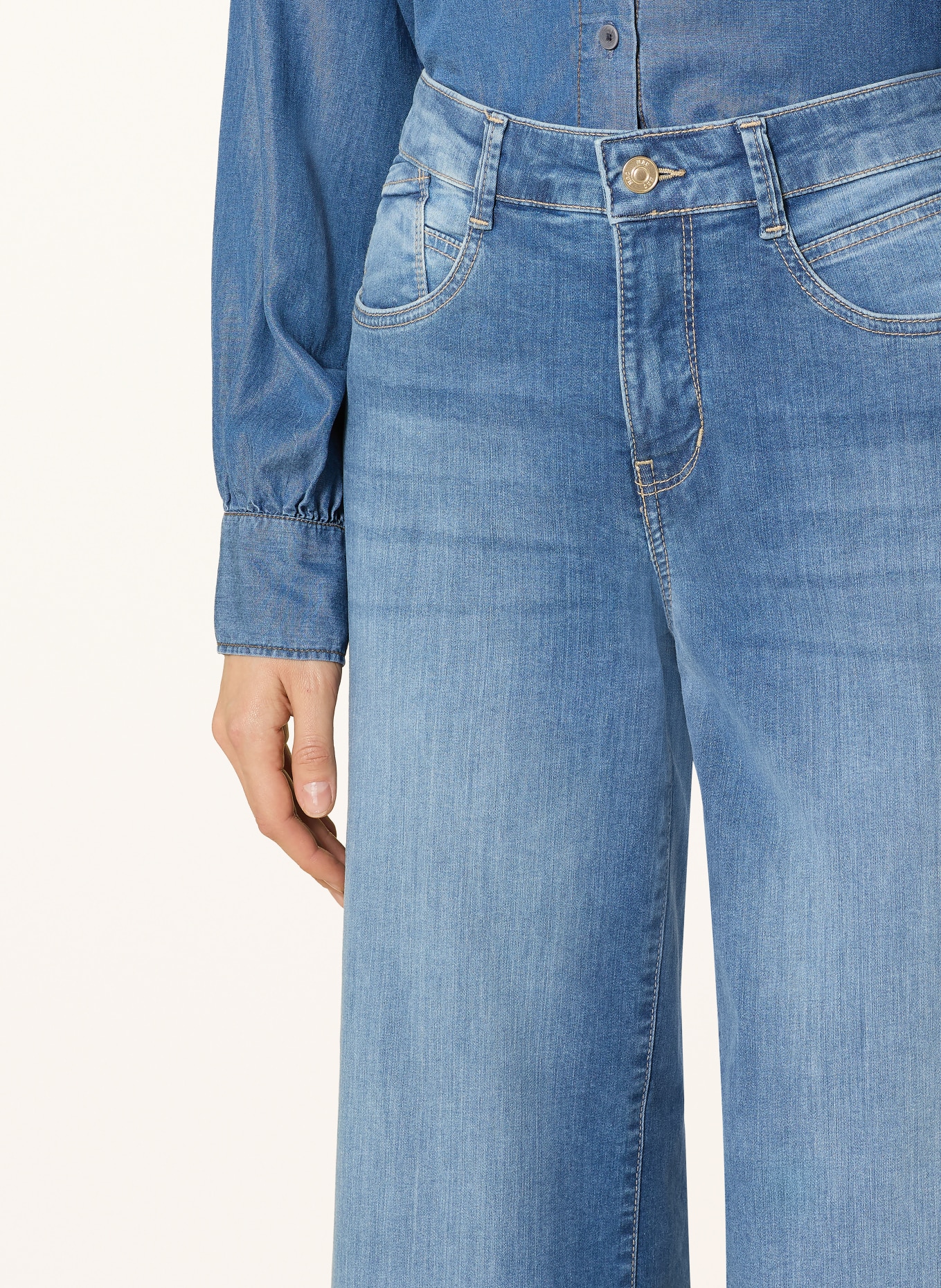 MAC Wide Leg Jeans RICH PALAZZO: D585 navy heavy wash