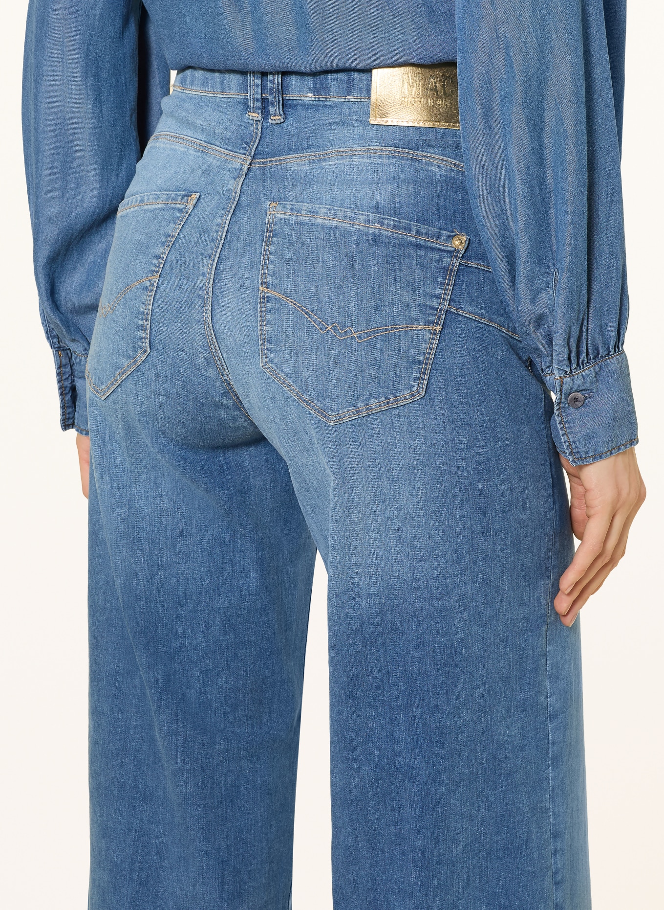 MAC Wide Leg Jeans RICH PALAZZO: D585 navy heavy wash