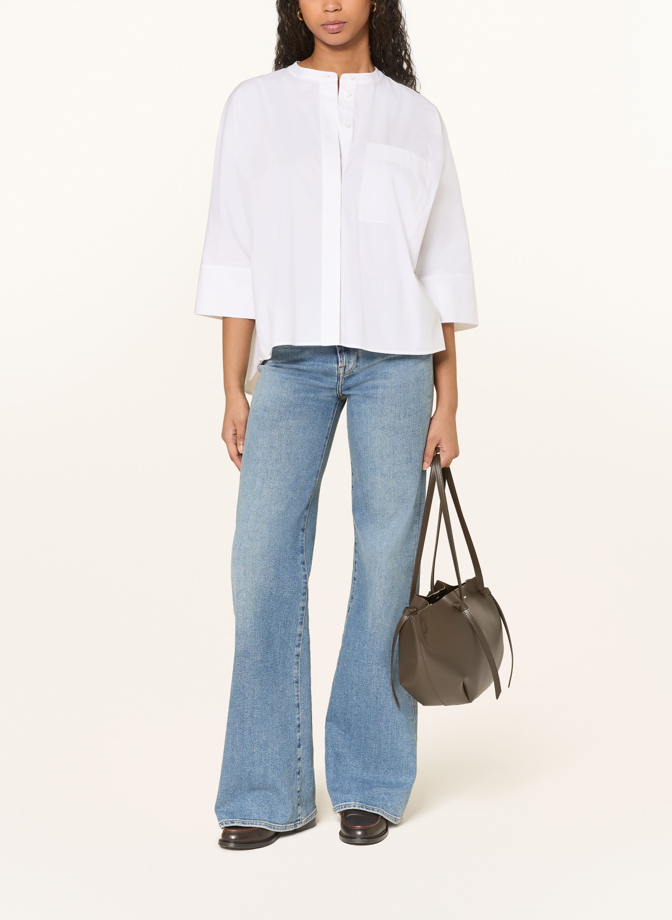 lilienfels Blouse with 3/4 sleeves: WHITE