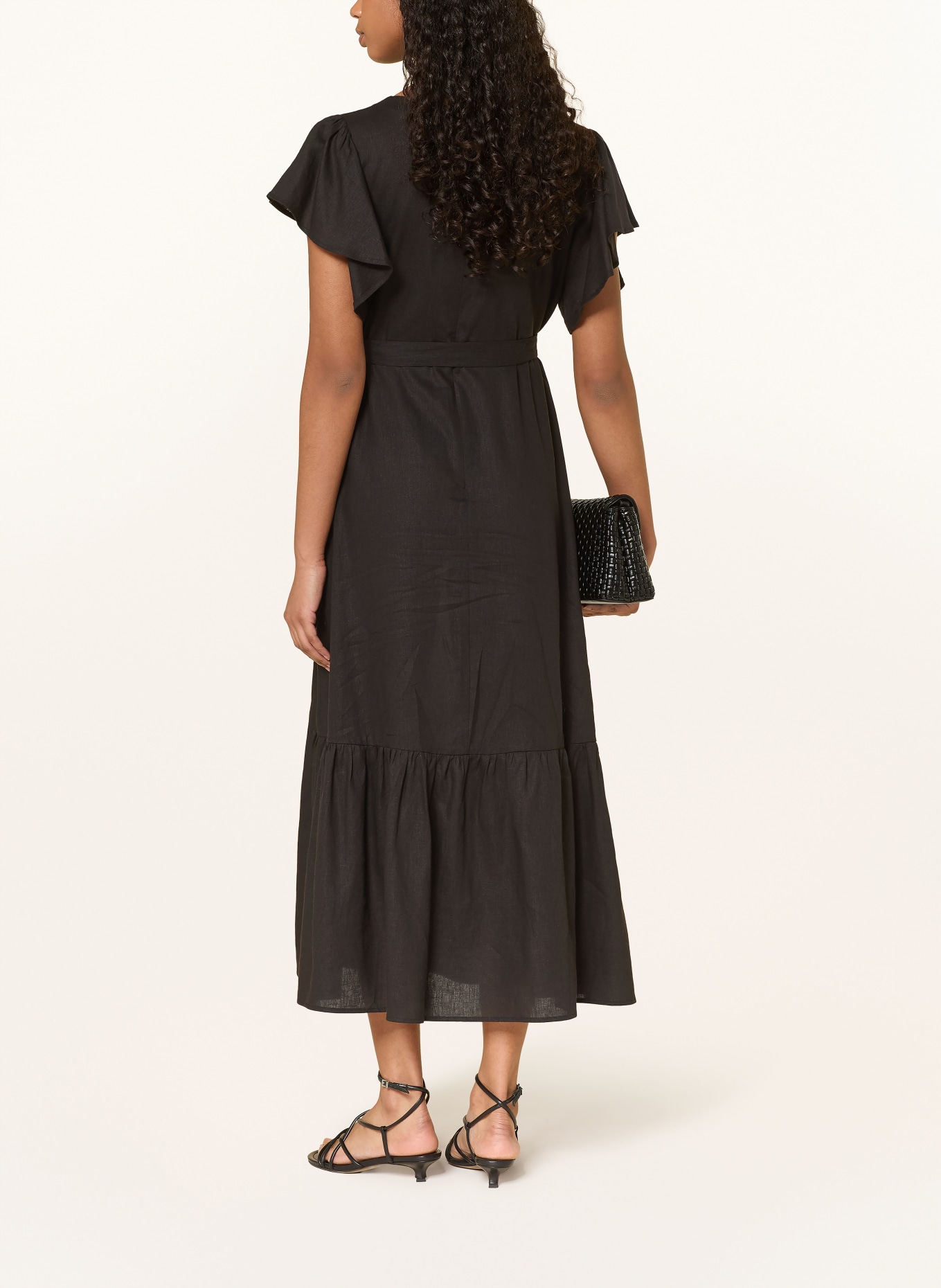 lilienfels Kleid mit Leinen: SCHWARZ