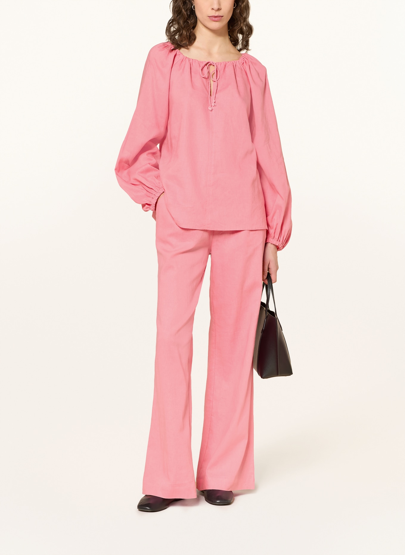 lilienfels Hose DANTE mit Leinen: PINK