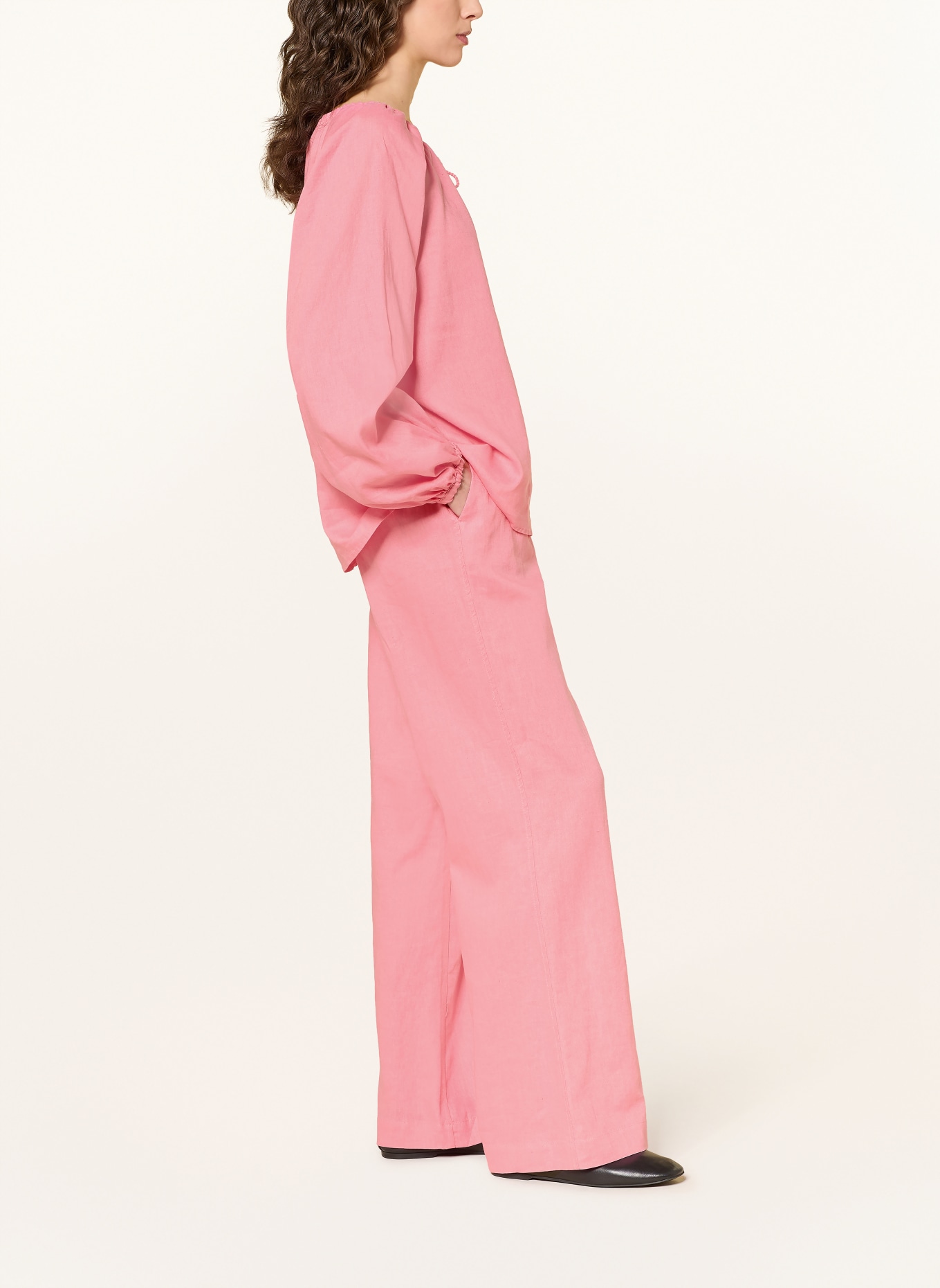 lilienfels Hose DANTE mit Leinen: PINK