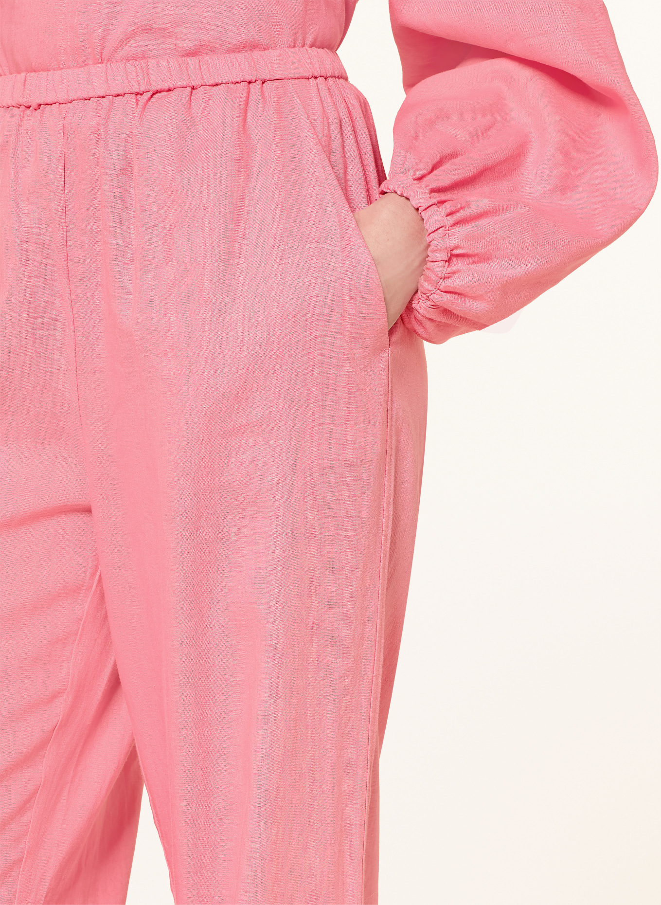 lilienfels Hose DANTE mit Leinen: PINK