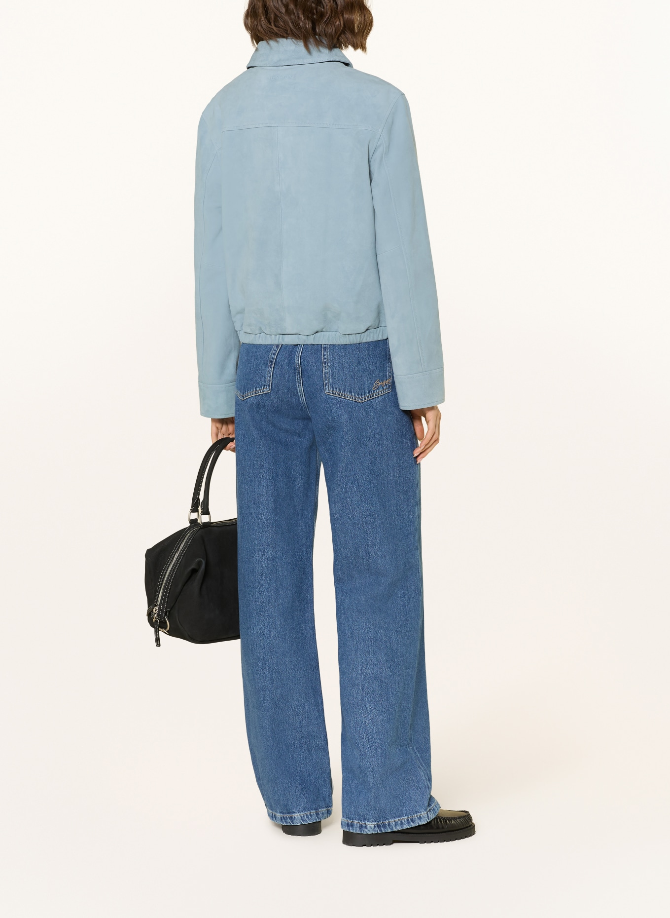 IQ STUDIO kožená bunda: TMAVĚ MODRÁ