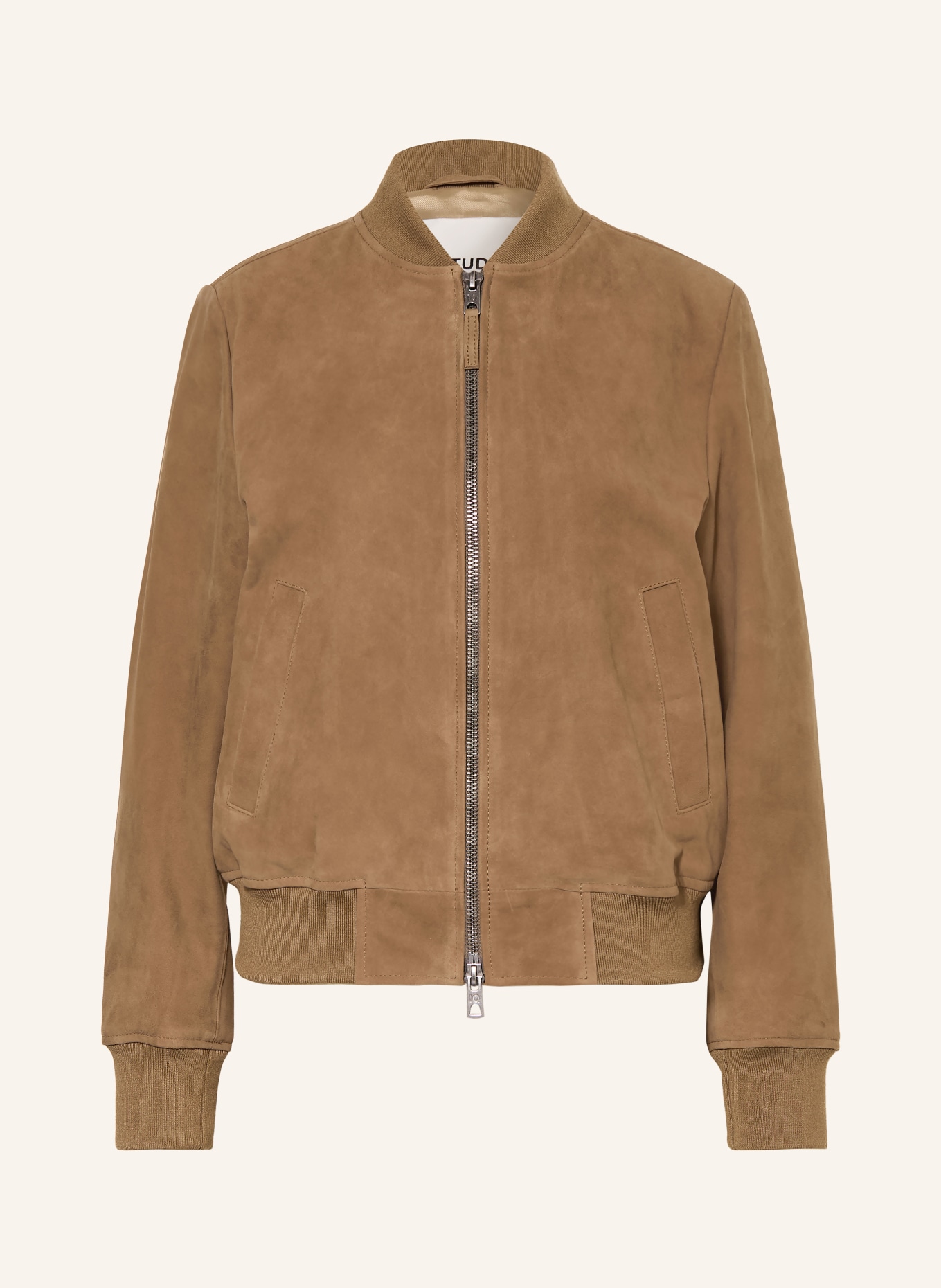 IQ STUDIO Lederblouson: CAMEL