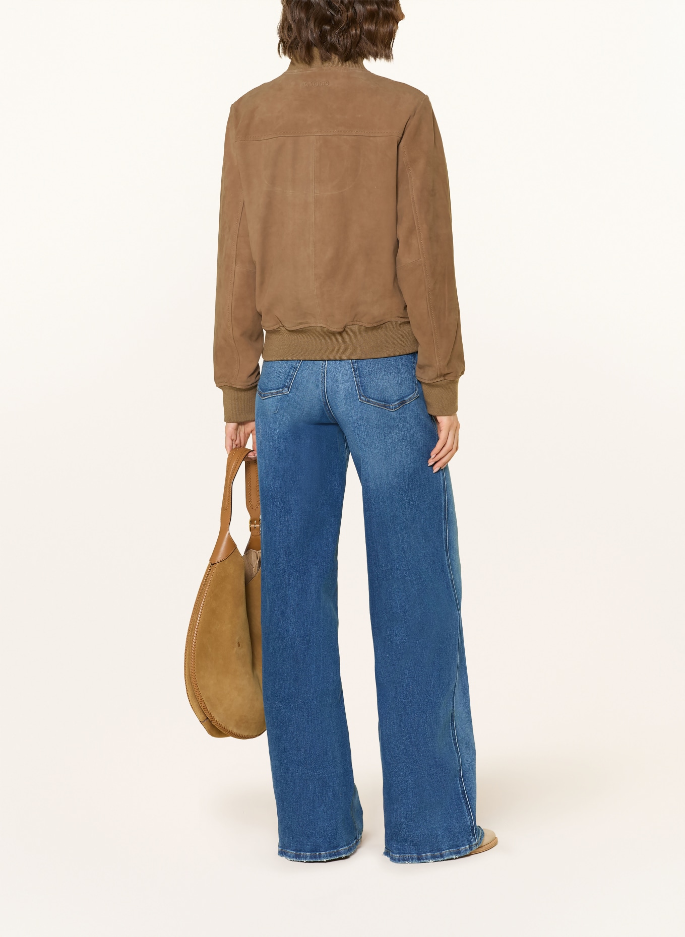 IQ STUDIO Lederblouson: CAMEL