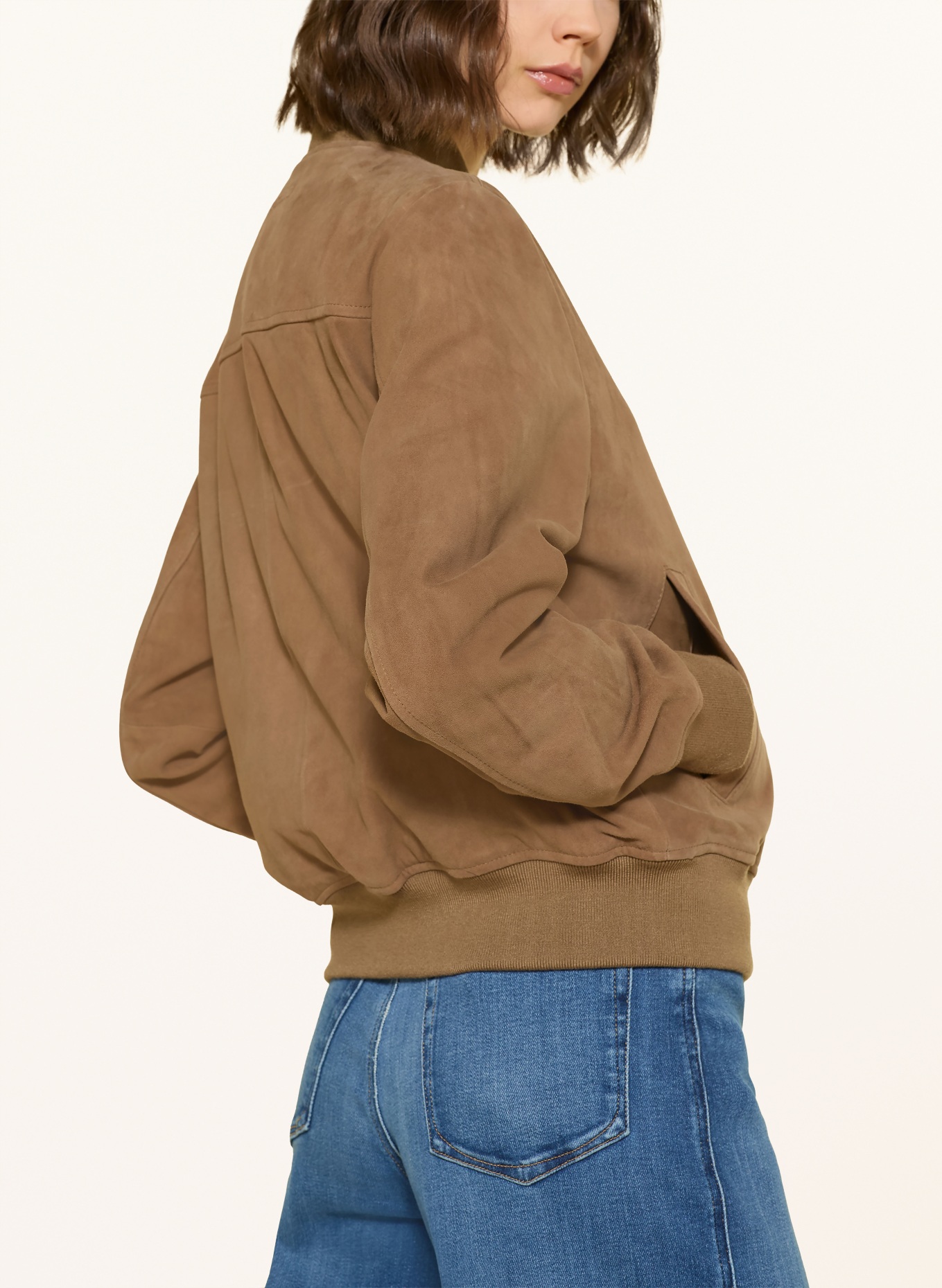 IQ STUDIO Lederblouson: CAMEL