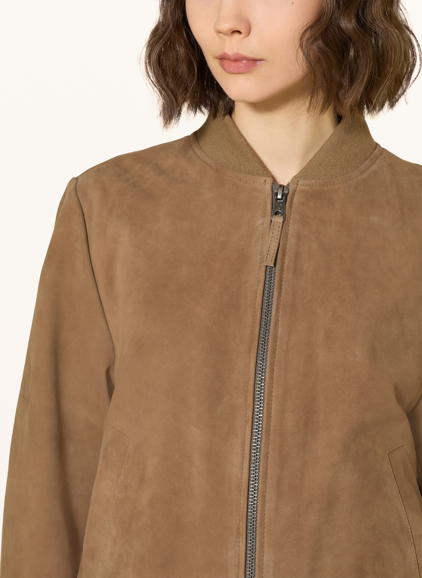 IQ STUDIO Lederblouson: CAMEL