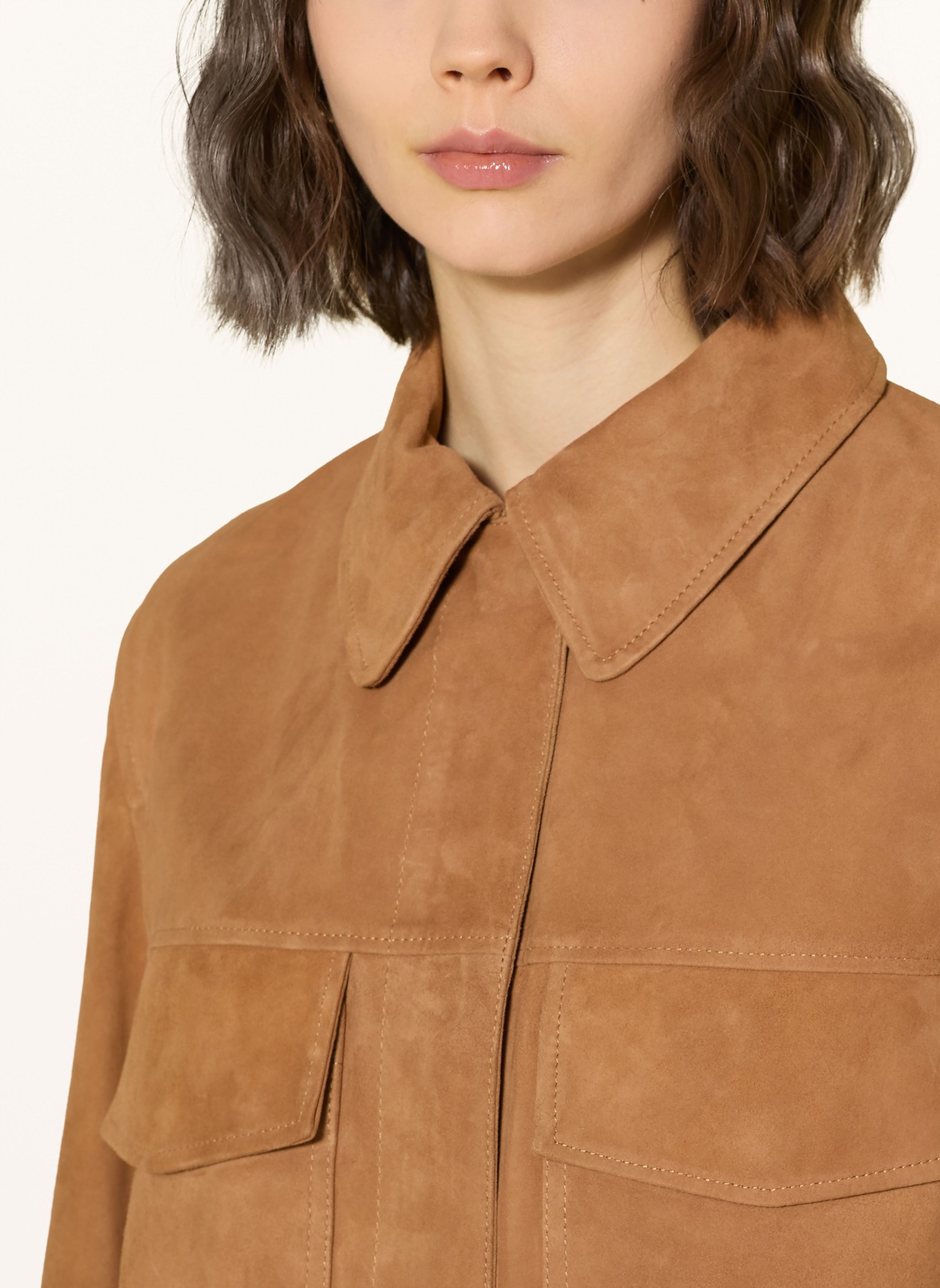 IQ STUDIO Lederjacke: COGNAC