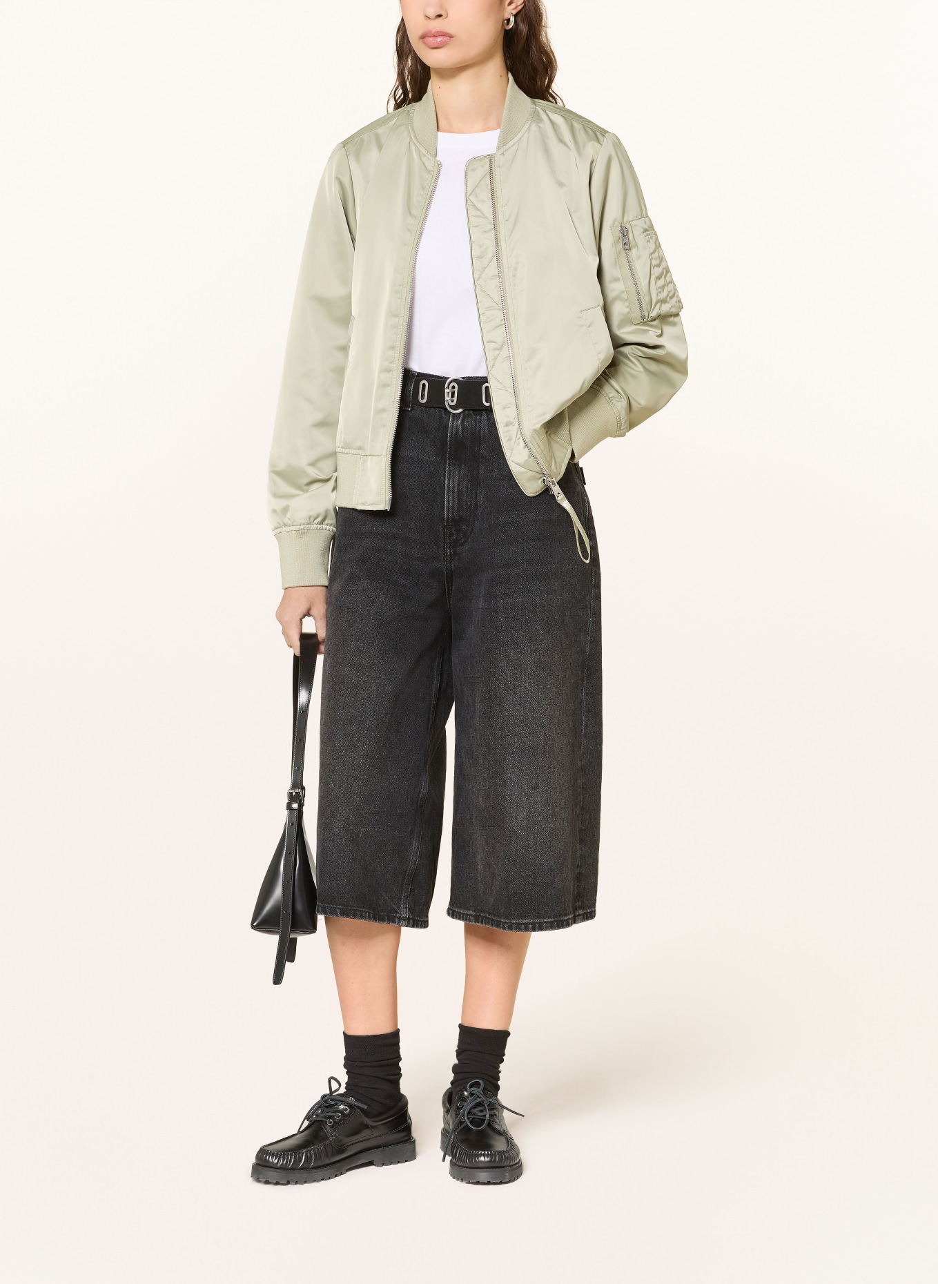 IQ STUDIO Saténová bunda: SVĚTLE ZELENÁ