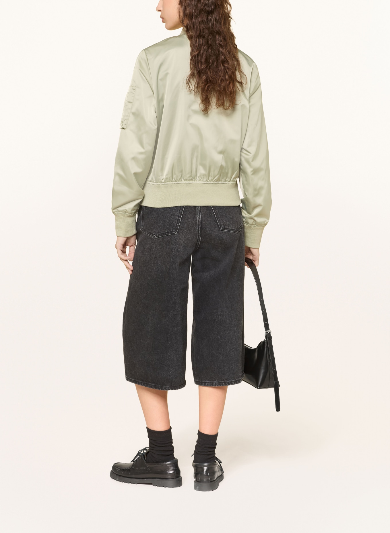 IQ STUDIO Saténová bunda: SVĚTLE ZELENÁ