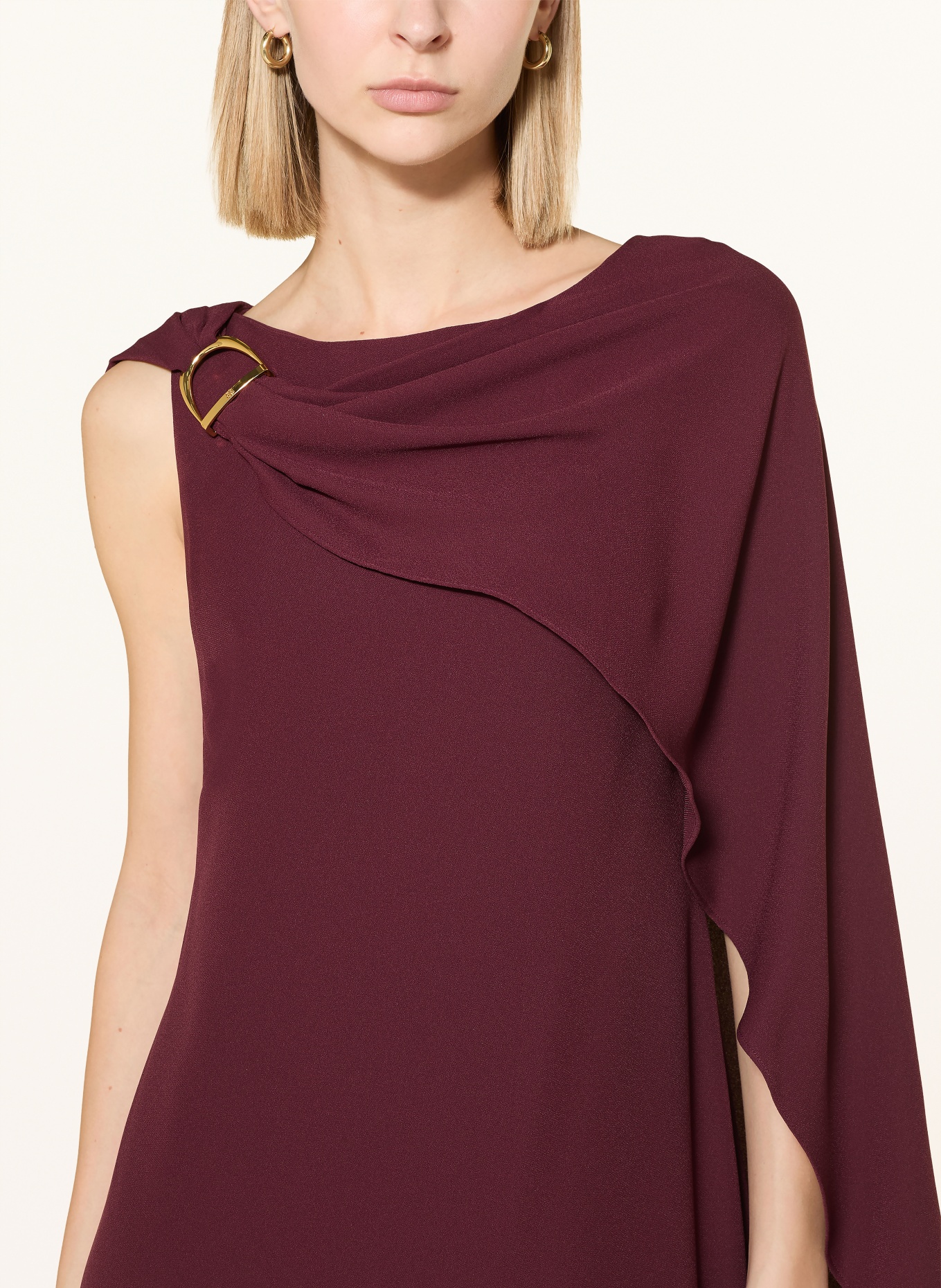 LAUREN RALPH LAUREN sukienka koktajlowa: CIEMNOCZERWONY