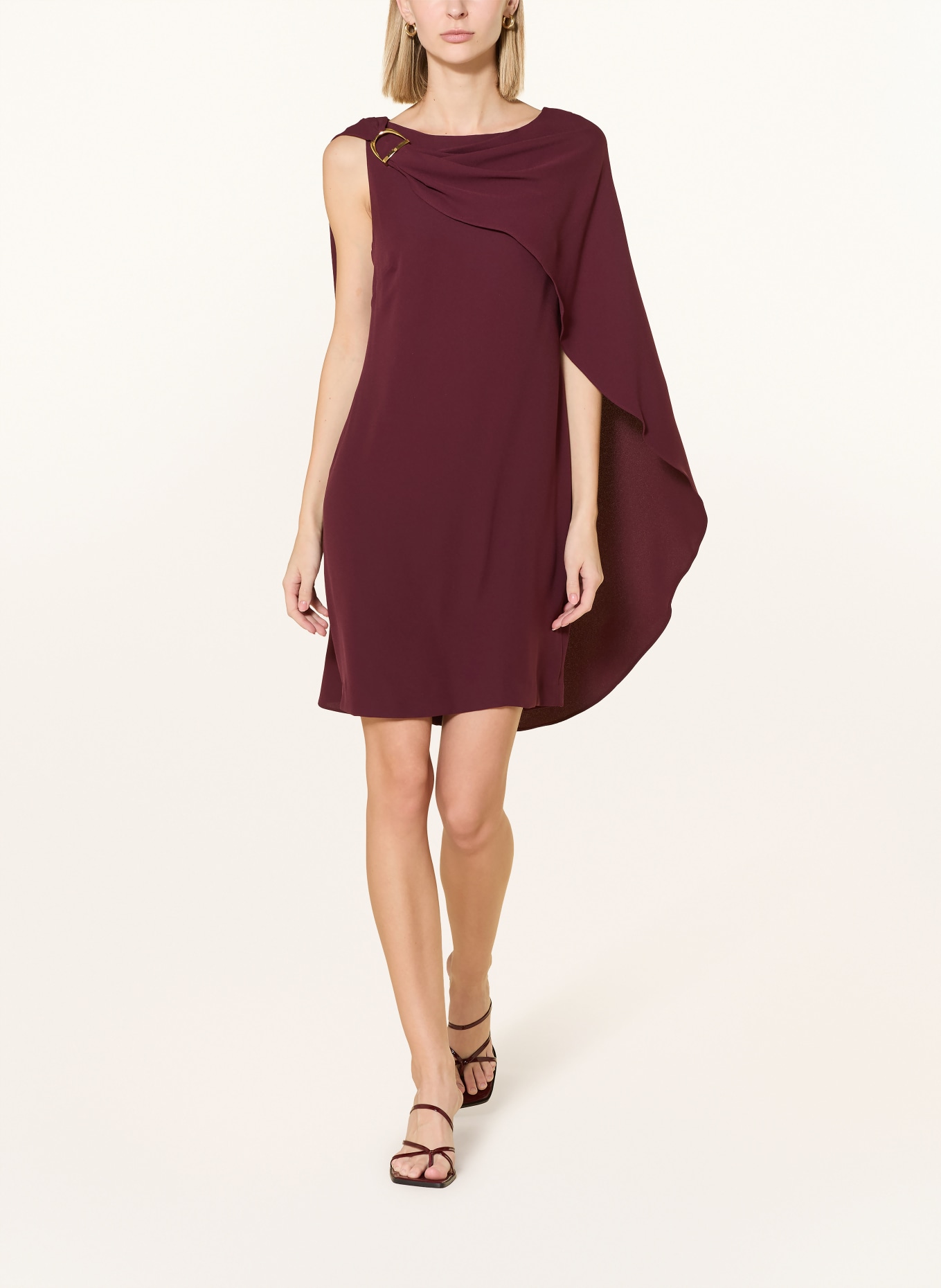 LAUREN RALPH LAUREN sukienka koktajlowa: CIEMNOCZERWONY