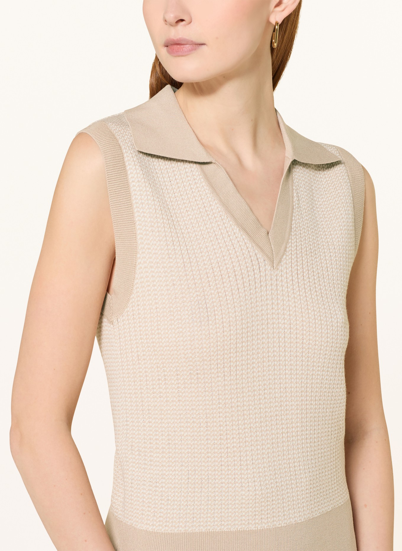 SELECTED Femme haut en maille: BEIGE / ÉCRU