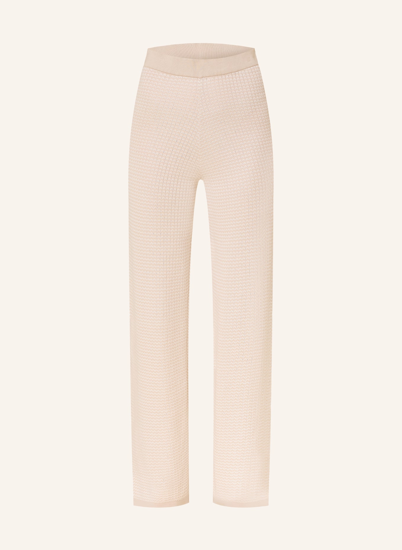 SELECTED Femme Strickhose: BEIGE / ECRU